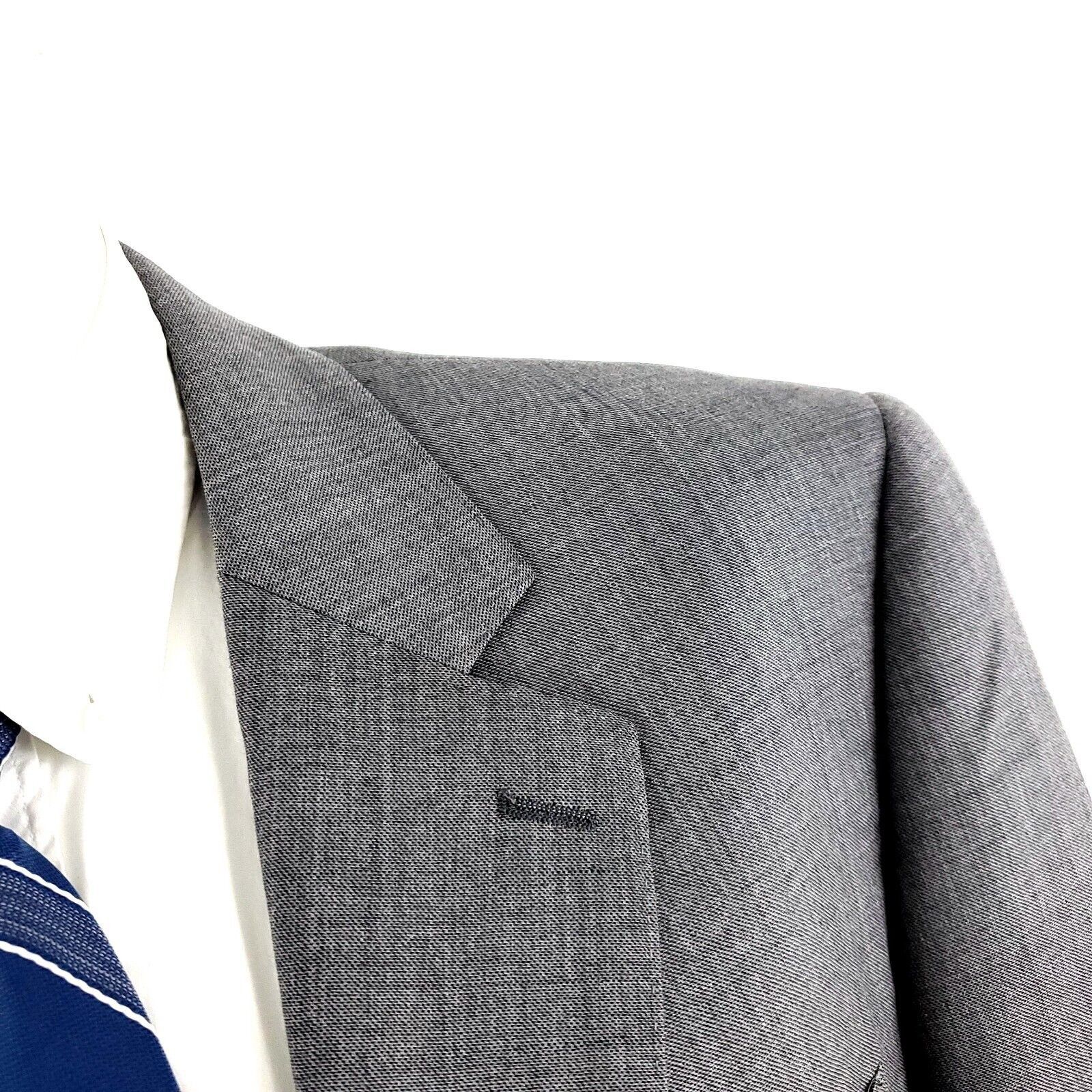 Paul Fredrick Paul Fredrick Super 120s Wool 2 Button Blazer 42L Or Slim Fi Size 42L - 2 Thumbnail