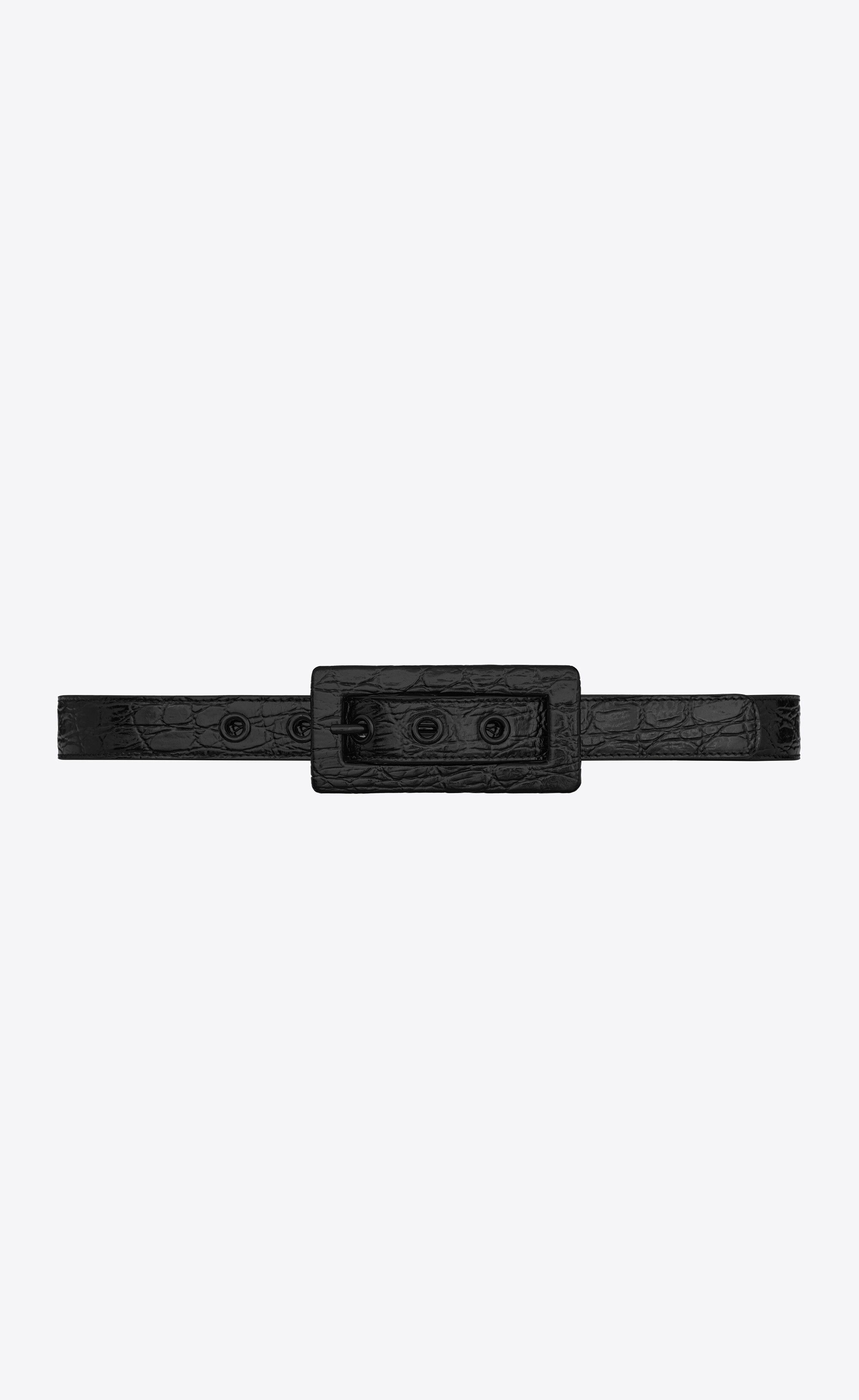 o1s1wg111224 Size: 110 / Rectangular Buckle Belt Crocodile