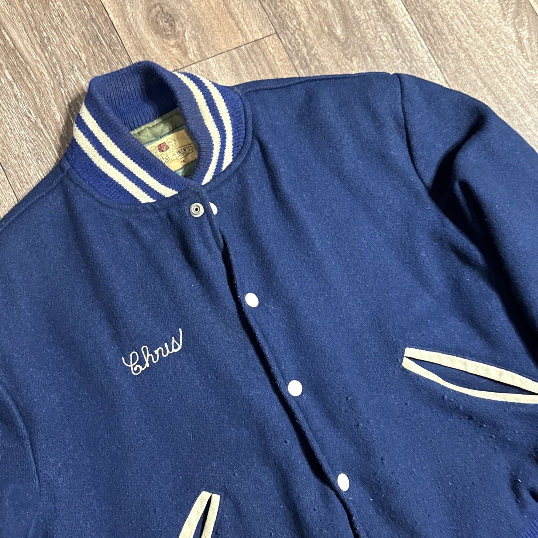 Vintage VINTAGE Standard Pennant Company Wool Jacket Varsity M Men Blue 70s Pit to Pit 25.5” Length 25” Size US M / EU 48-50 / 2 - 3 Thumbnail