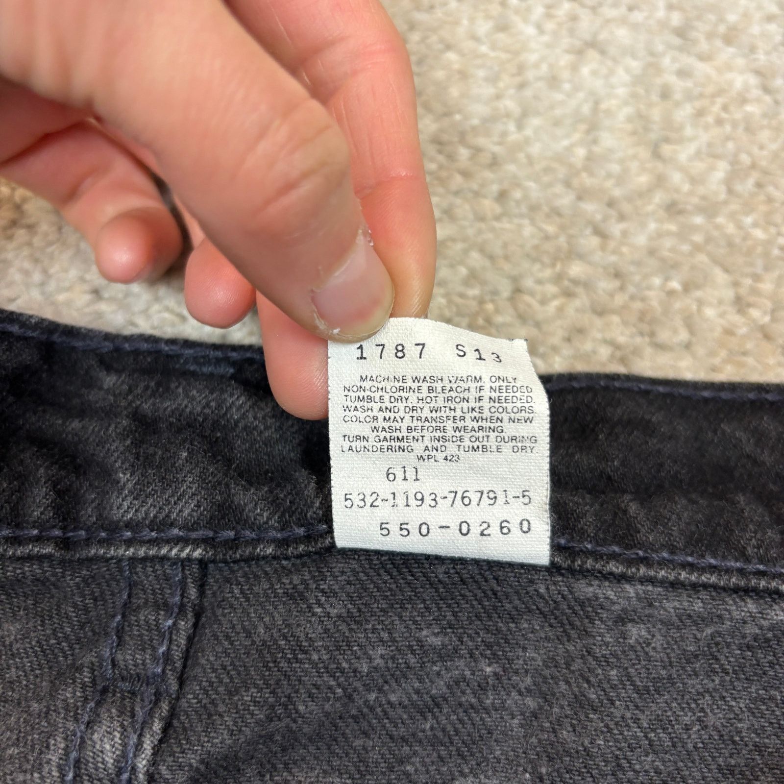 Levi's × Vintage Vintage 90s Levi's 550 Made in USA Relaxed Baggy Jeans 35x27 Size US 35 - 6 Thumbnail