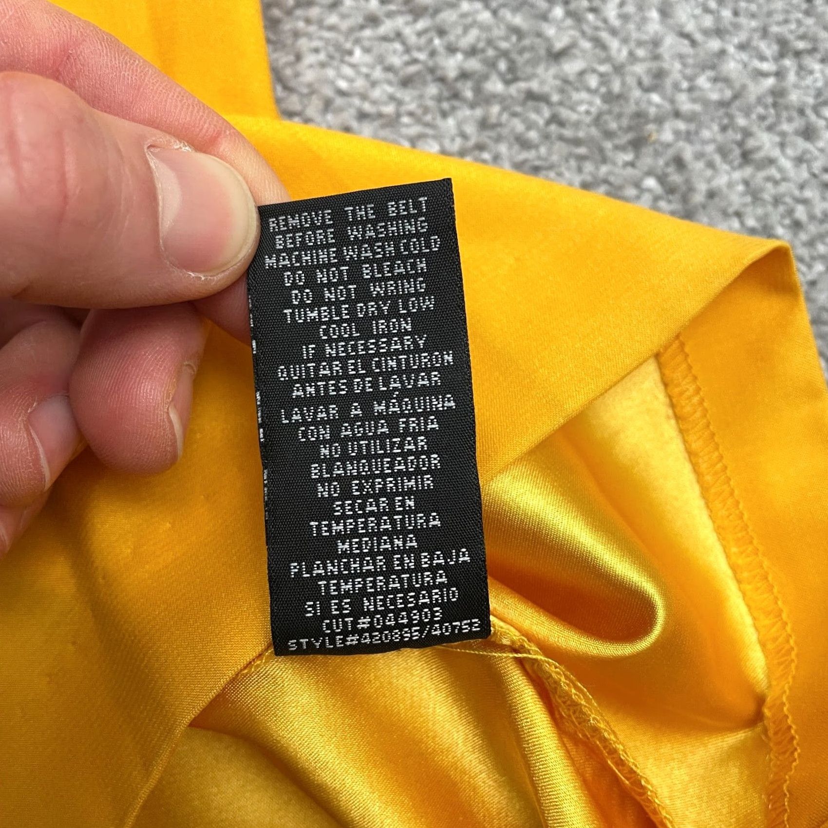 Vintage Rampage Flutter Ruffles Midi Sheath Dress Womens XS Yellow V-Neck Lined Size XS / US 0-2 / IT 36-38 - 7 Thumbnail