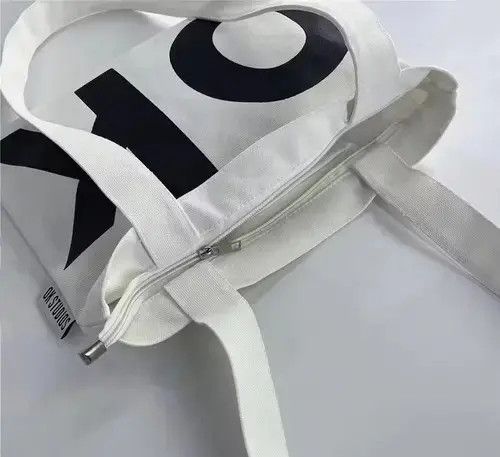 Japanese Brand Fashion y2k ok canvas shoulder bag tote bag aesthetic Size ONE SIZE - 4 Thumbnail