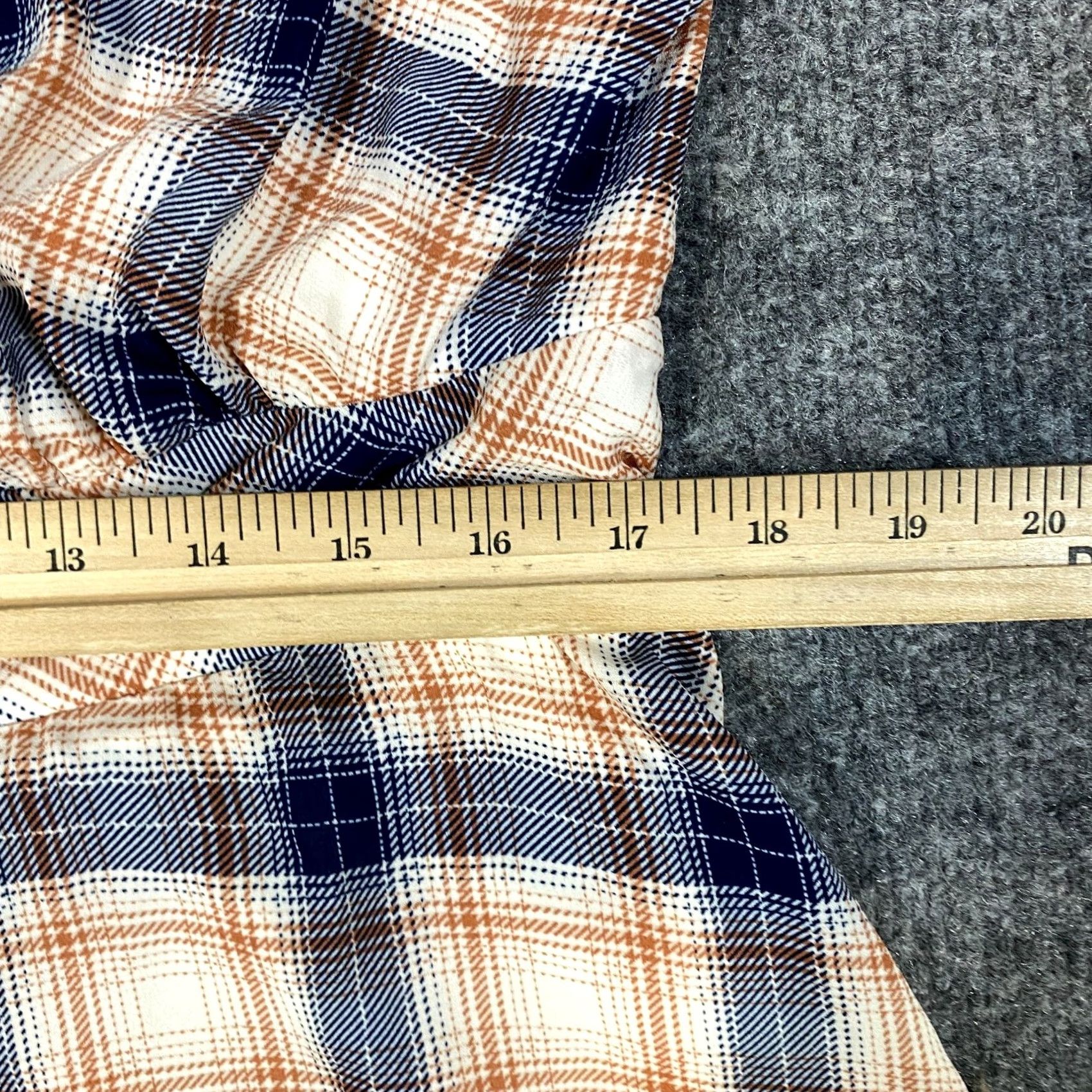 Vintage Francesca's Blue Rain Dress 1X Ivory Plaid Mini Lined Wrap Dress Women Plus Short Sleeve Size XL / US 12-14 / IT 48-50 - 6 Thumbnail