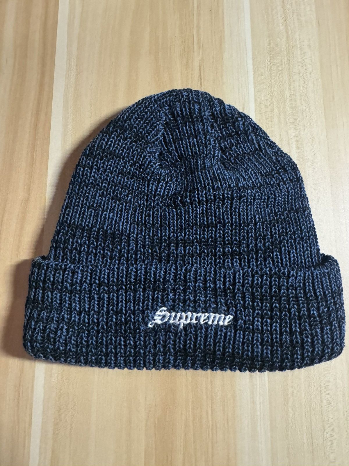 Supreme Supreme x Art Dealer Tag Beanie Cyan Blue | Grailed