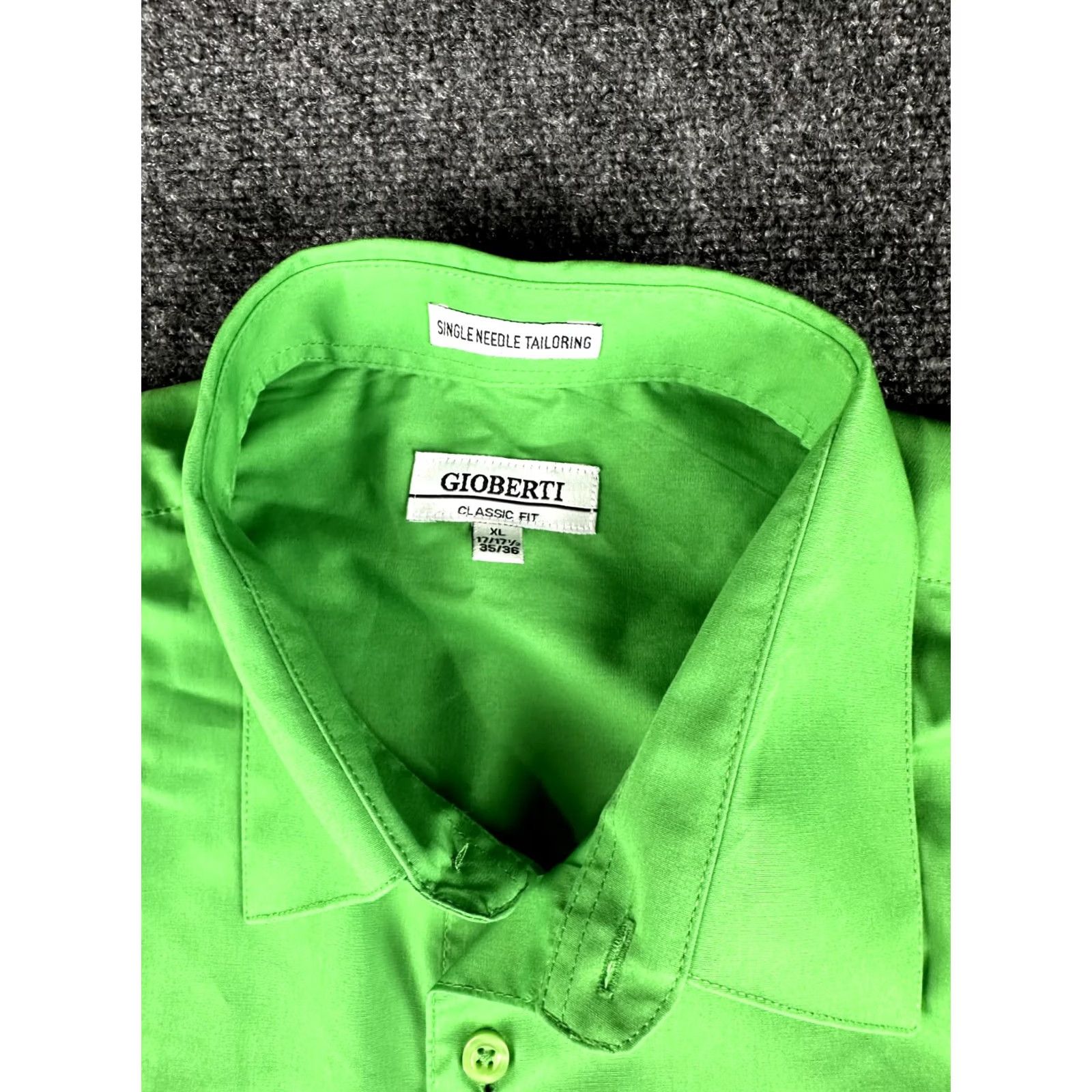 Vintage Gioberti Shirt Mens XL Button Up Classic Fit Green Cotton Blend Pocket NEW Size US XL / EU 56 / 4 - 2 Thumbnail