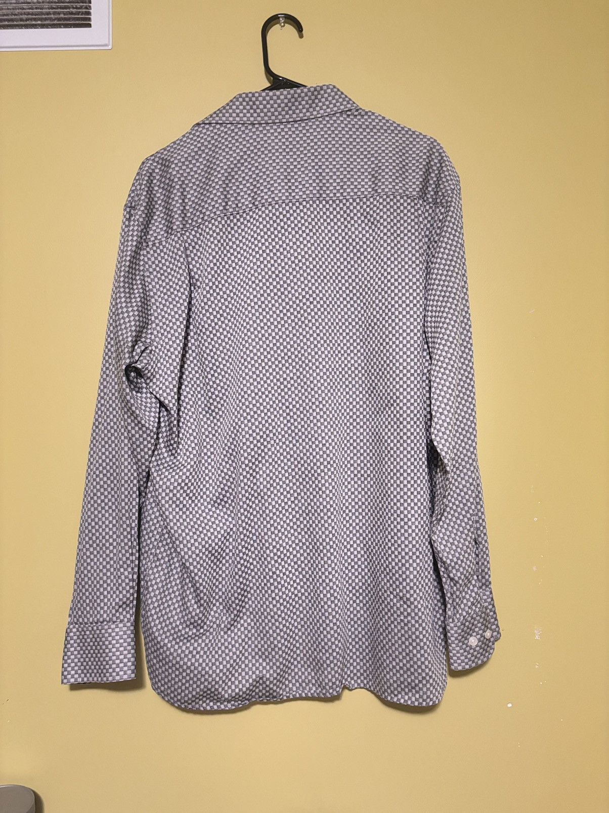 Perry Ellis Perry Ellis Button Down Shirt Men's Large Gray Plaid Size US L / EU 52-54 / 3 - 2 Thumbnail