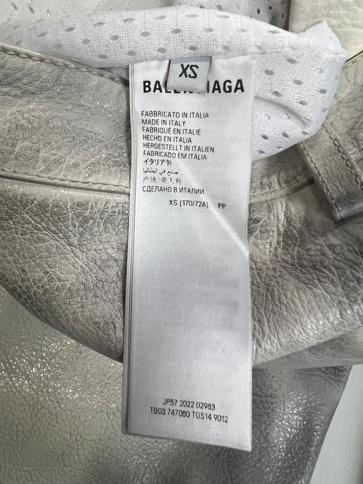 Balenciaga BALENCIAGA SS23 MUDSHOW MOTO LEATHER PANTS WHITE SZ:XS Size US 30 / EU 46 - 10 Thumbnail