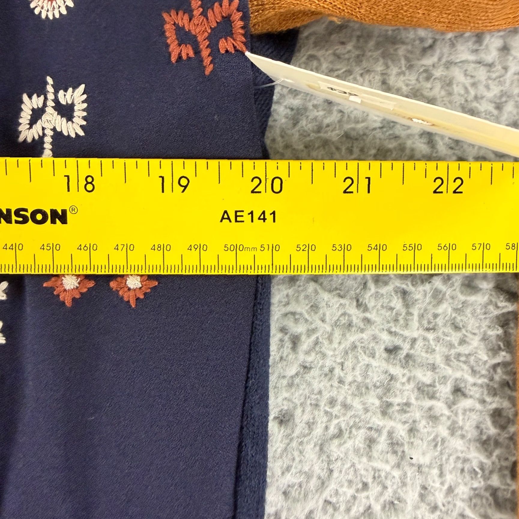 Vintage THML Dress Womens Small Blue Embroidered Long Sleeve Knit Back Zip Casual Short Size S / US 4 / IT 40 - 5 Thumbnail