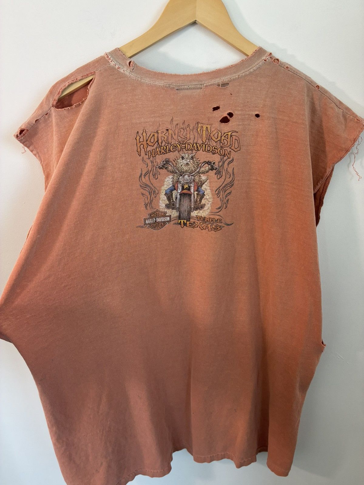 Harley Davidson Sun Faded Thrashed Orange Harley Davidson Cut Off Size US XXL / EU 58 / 5 - 7 Thumbnail