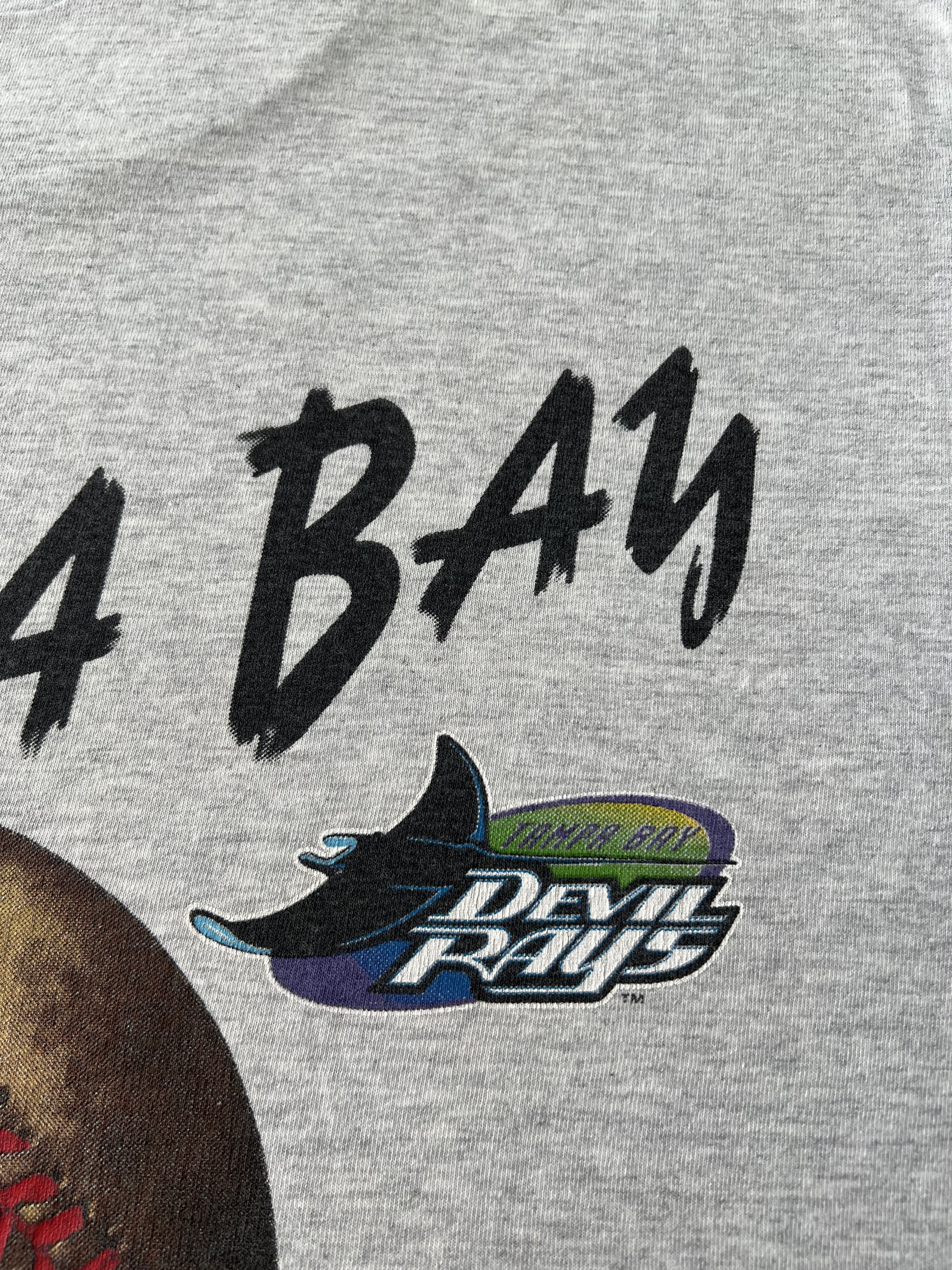 MLB Vintage 1995 Tampa Bay Devil Rays MLB Baseball Gray T-shirt Size US XL / EU 56 / 4 - 16 Thumbnail