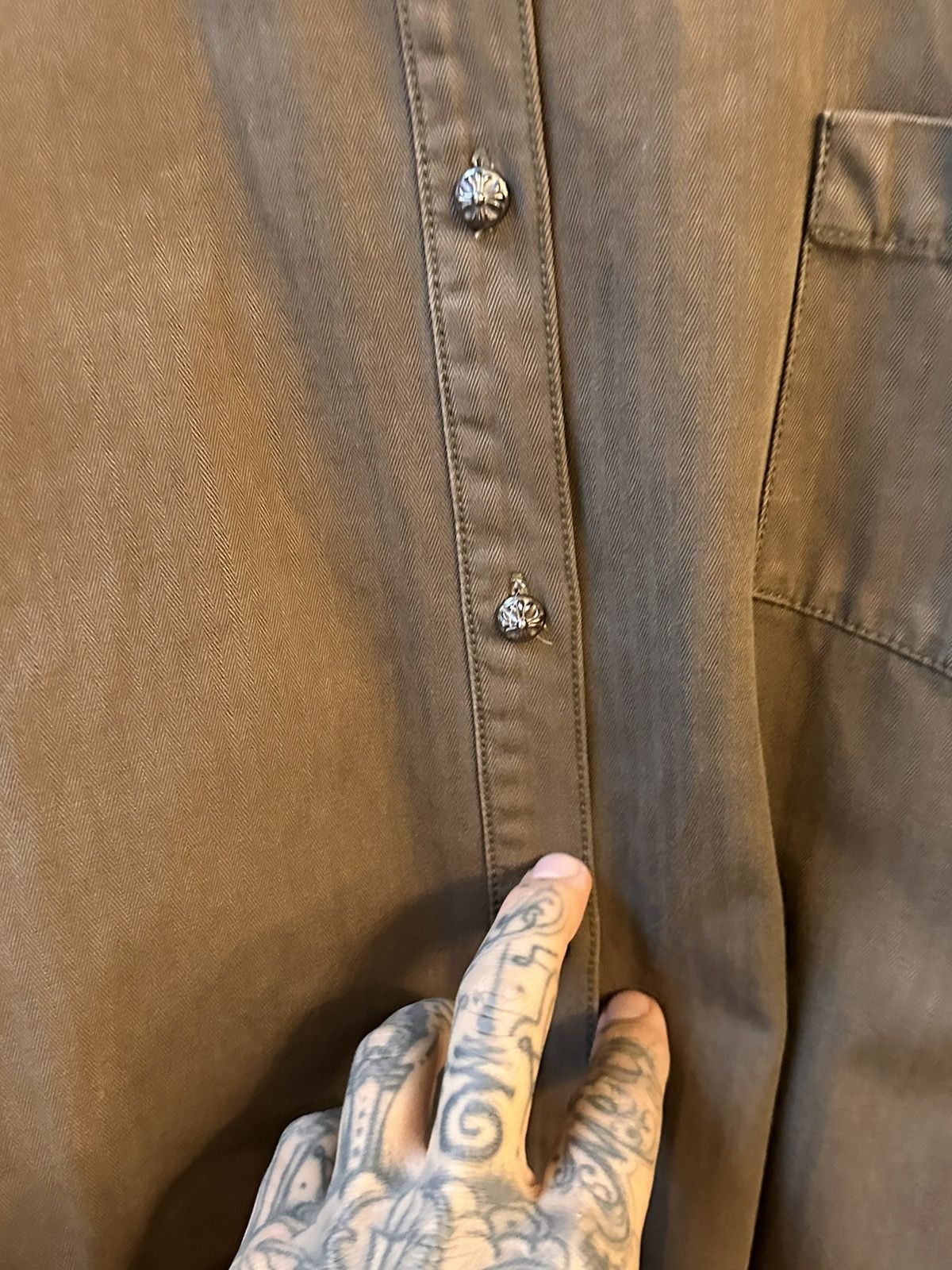 Chrome Hearts CHROME HEARTS 1/1 FLOODED CROSS PATCH JACKET SHIRT M/L/XL Size US XL / EU 56 / 4 - 7 Thumbnail