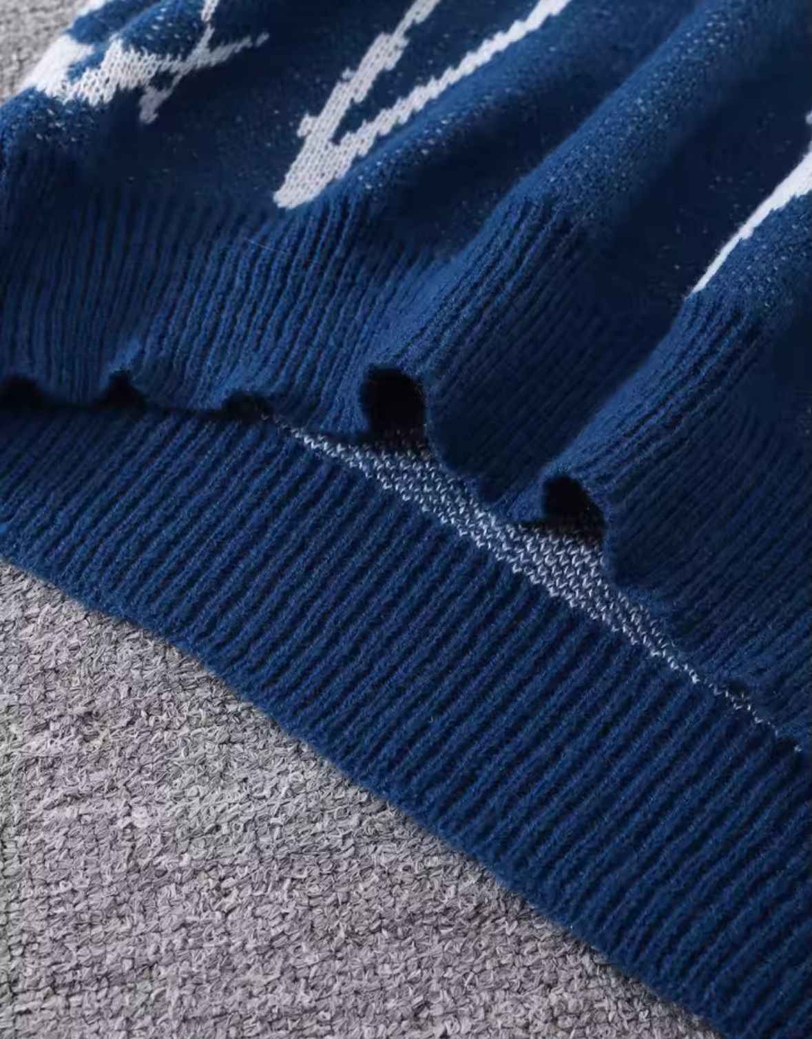 Japanese Brand Abstract Crack Graffiti Sweater Jacquard Knit Sweatshirt Size US L / EU 52-54 / 3 - 4 Thumbnail