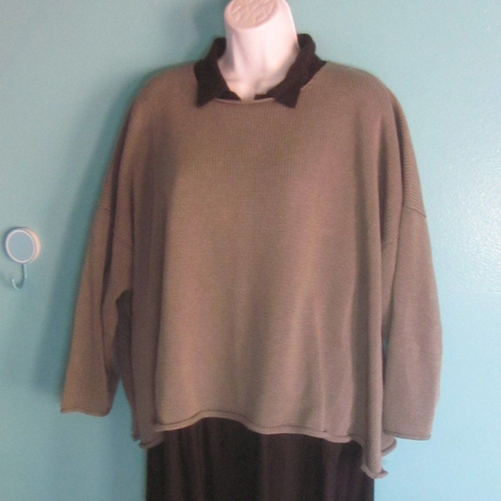 eskandar Eskandar Mercerised Cotton Ribbon Knit Oversized Sweater Size ONE SIZE - 7 Thumbnail