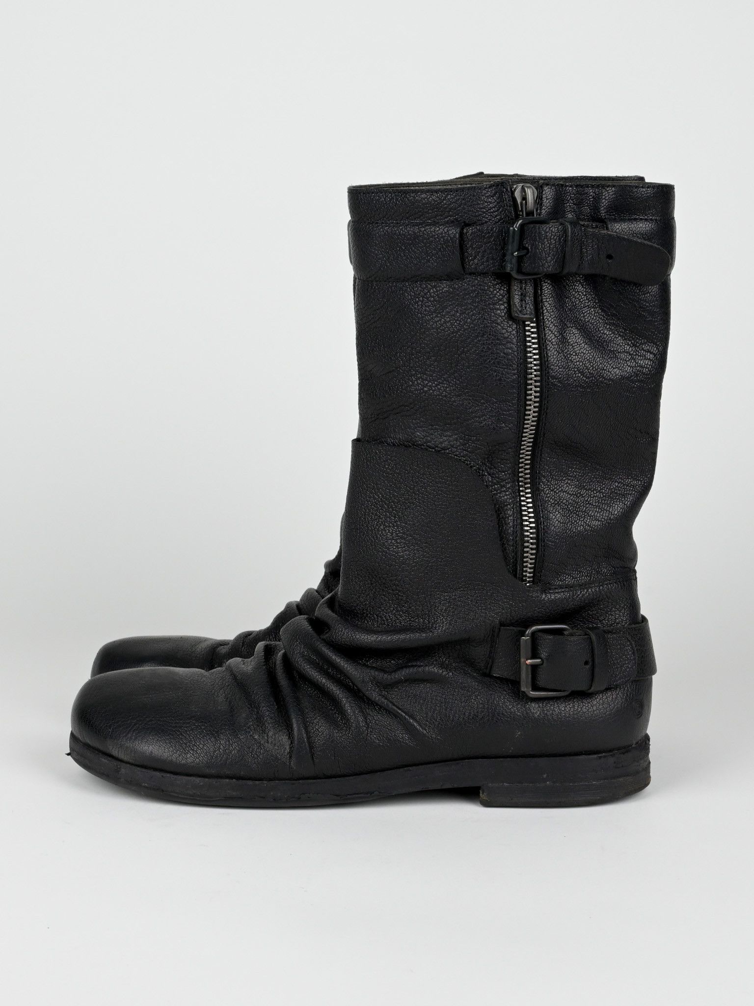 Marsell Stacked Leather Moto Boots Size US 7 / EU 40 - 4 Thumbnail