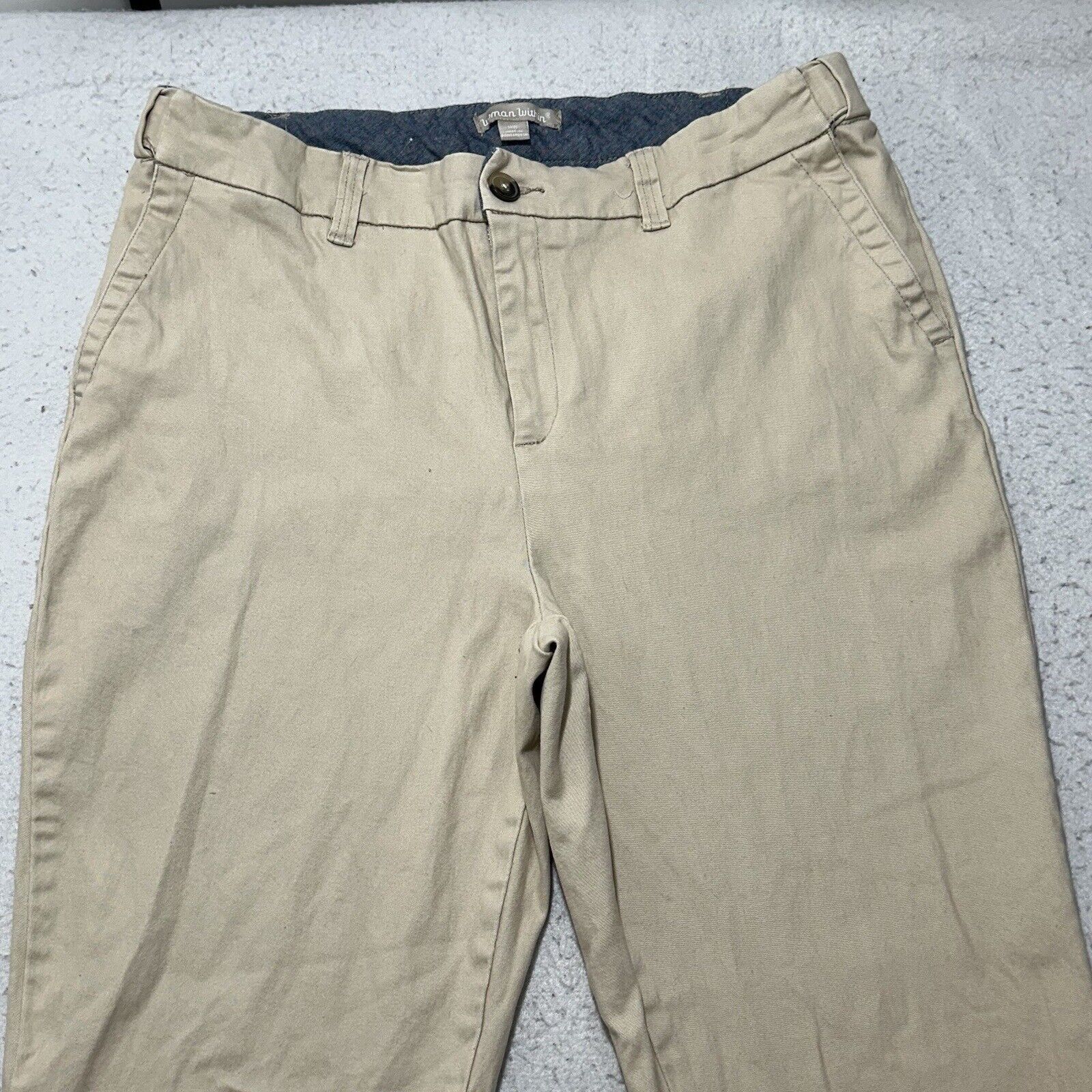 Other Woman Within 14W Chino Pants Light Khaki Beige High Rise Size 36" / US 14 / IT 50 - 2 Thumbnail