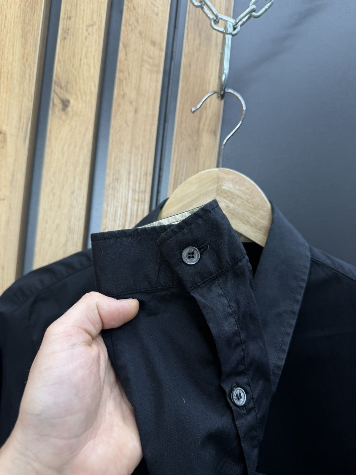 Burberry Burberry Brit Black Button Up Shirt Womens Size M Size M / US 6-8 / IT 42-44 - 7 Thumbnail