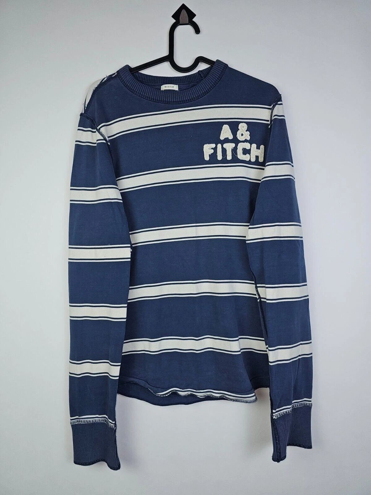Abercrombie & Fitch Abercrombie Fitch Y2K Muscle Fit Stripe Crew Sweatshirt XL Size US XL / EU 56 / 4 - 2 Thumbnail