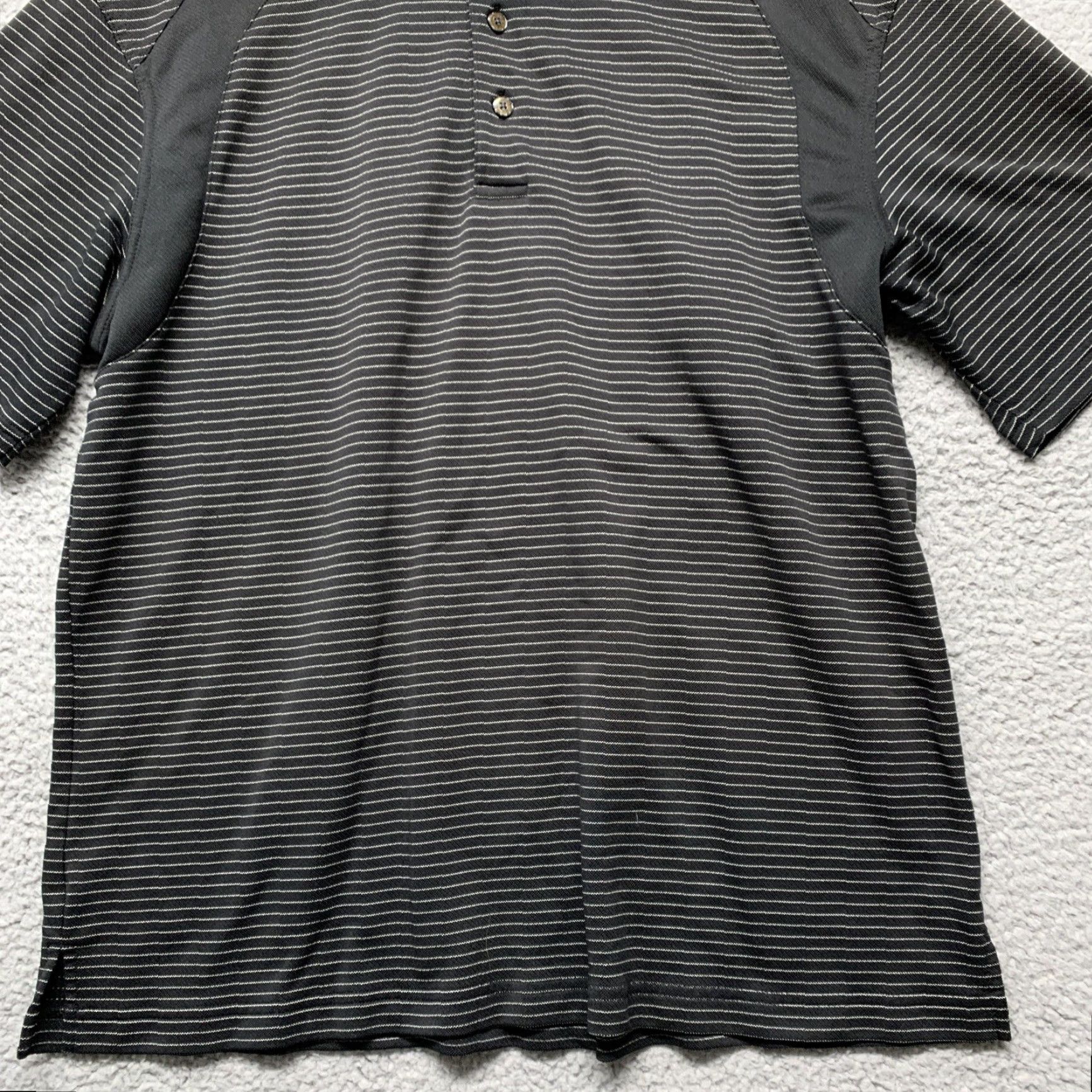 Vintage Grand Slam Polo Shirt Men's XL Black with White Stripe Pattern Shirt X-Large Polo Sports Golf Mens XL Black Stripe Size US XL / EU 56 / 4 - 3 Thumbnail