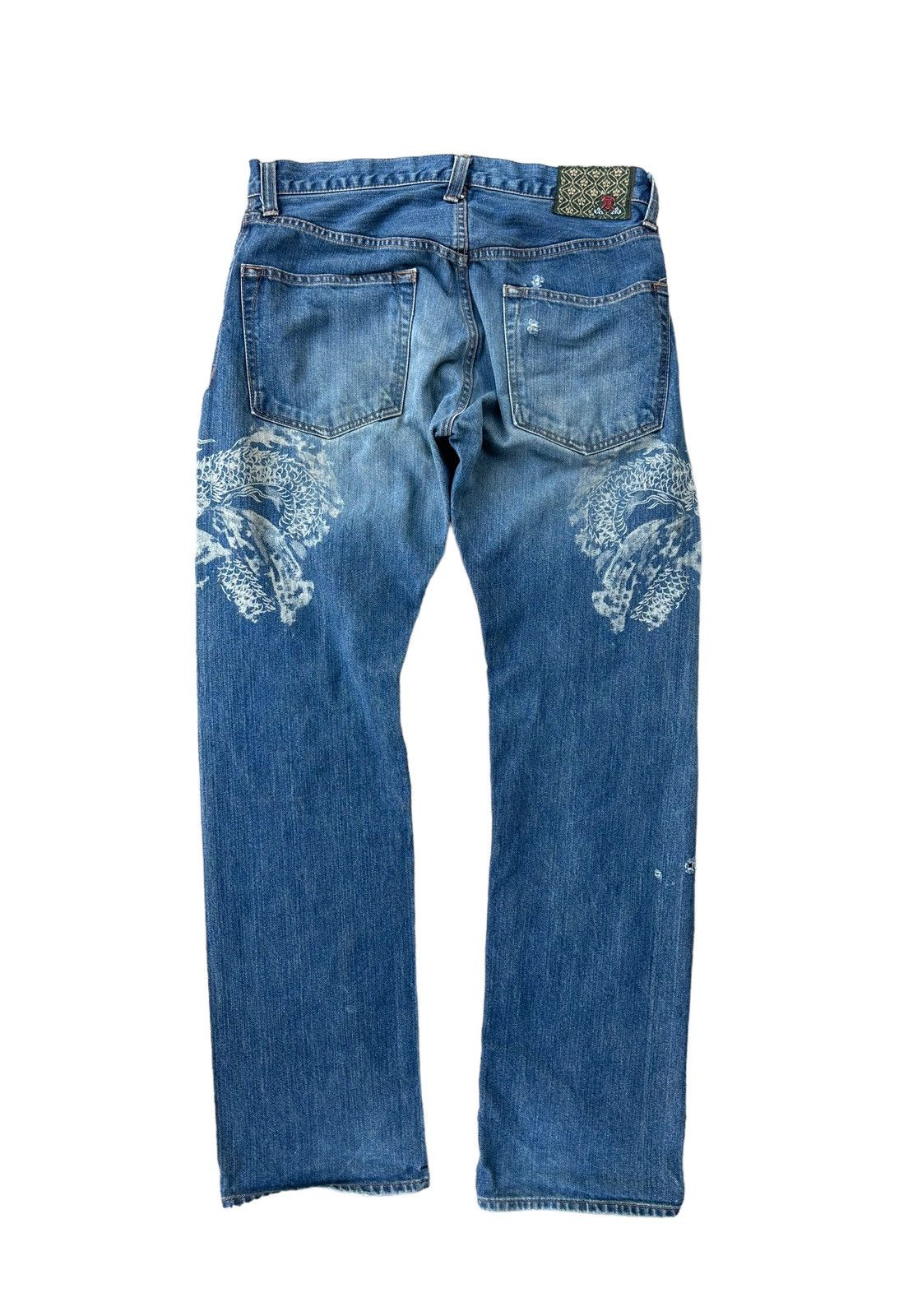 Eternal Eternal dragon printed denim jeans Size US 32 / EU 48 - 2 Thumbnail