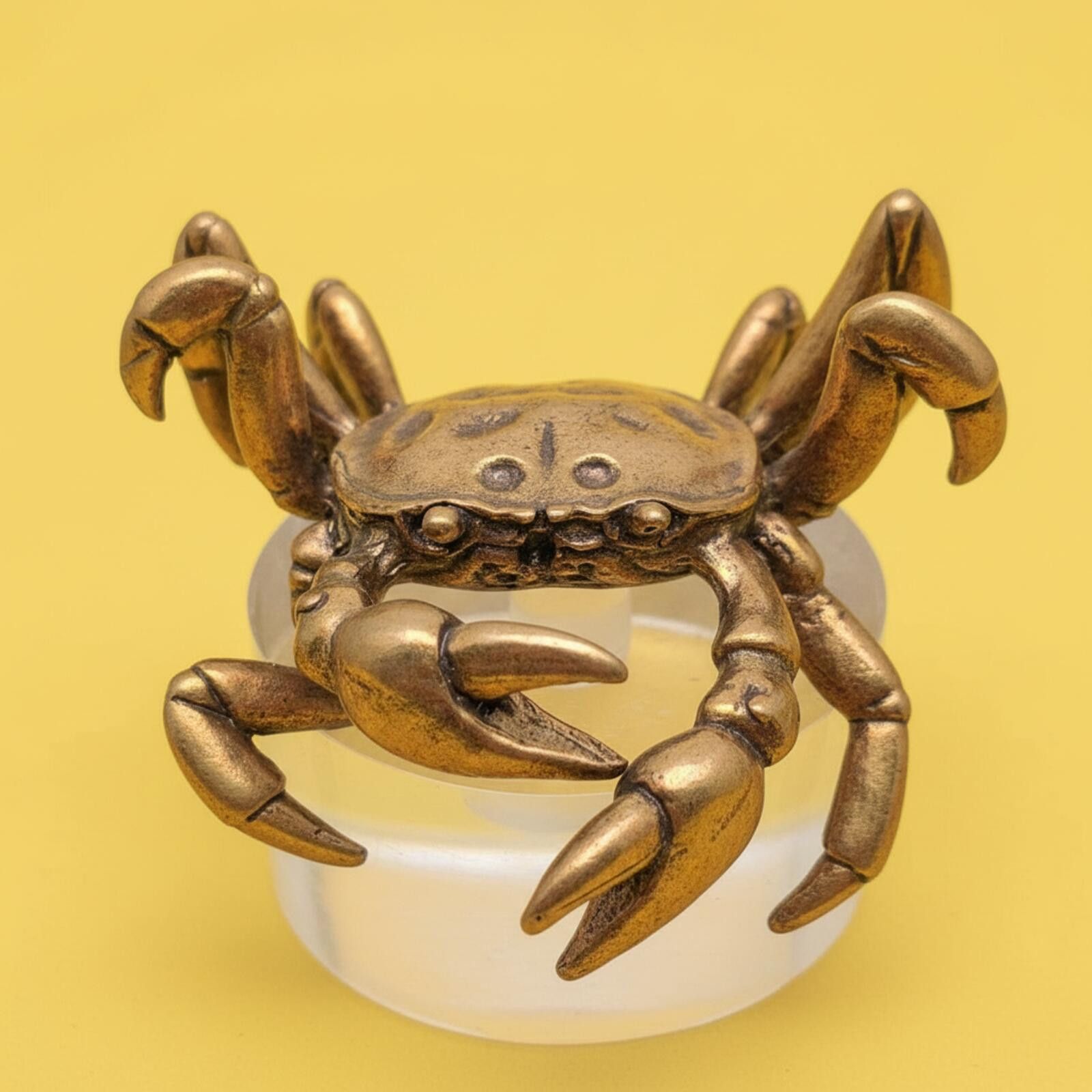 The Unbranded Brand Brass Crab Miniature Figurine Decorative Accent Size ONE SIZE - 1 Thumbnail
