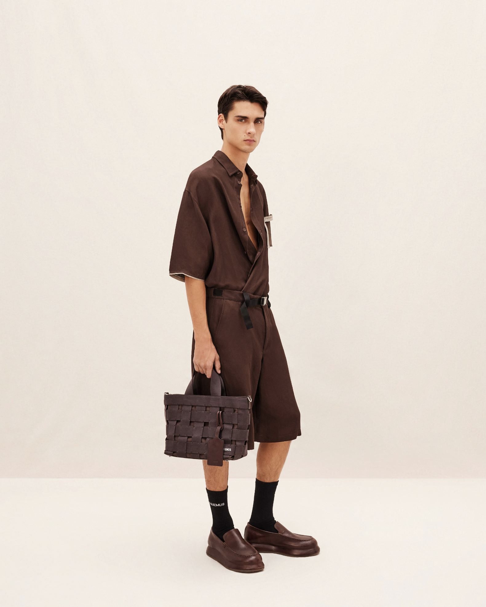 Jacquemus EU48 Linen Meio Utility Belt Buckle Short SS23 Le Raphia Size US 32 / EU 48 - 11 Thumbnail