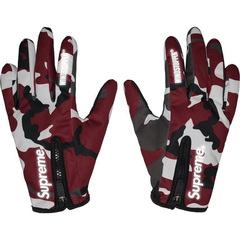 Supreme Supreme WINDSTOPPER Zip Gloves Red Camo Water Resist Large Size ONE SIZE - 2 Thumbnail