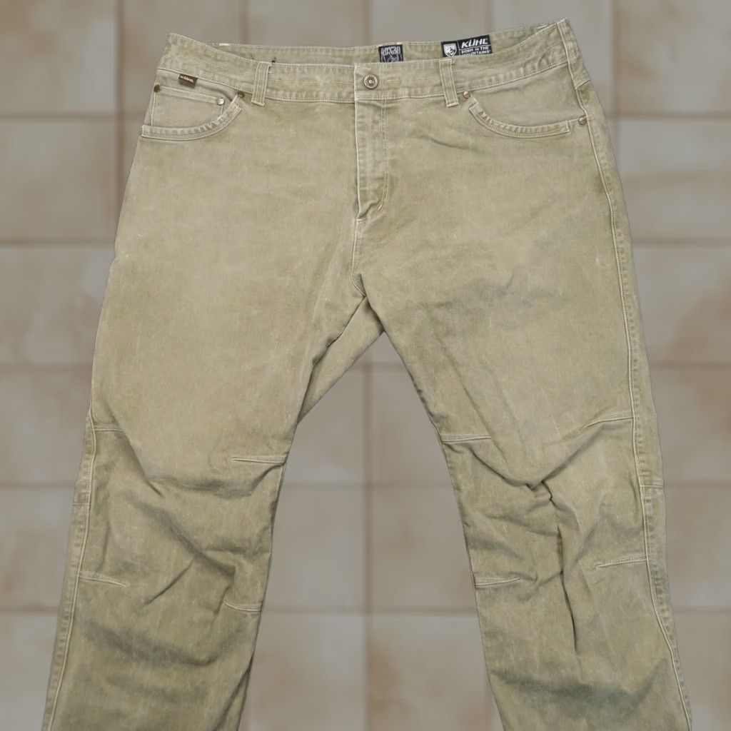 Vintage Kuhl Pants Men 40x30 Green Rydr Vintage Patina Dye Canvas Stretch Hiking Outdoor Size US 40 / EU 56 - 1 Thumbnail