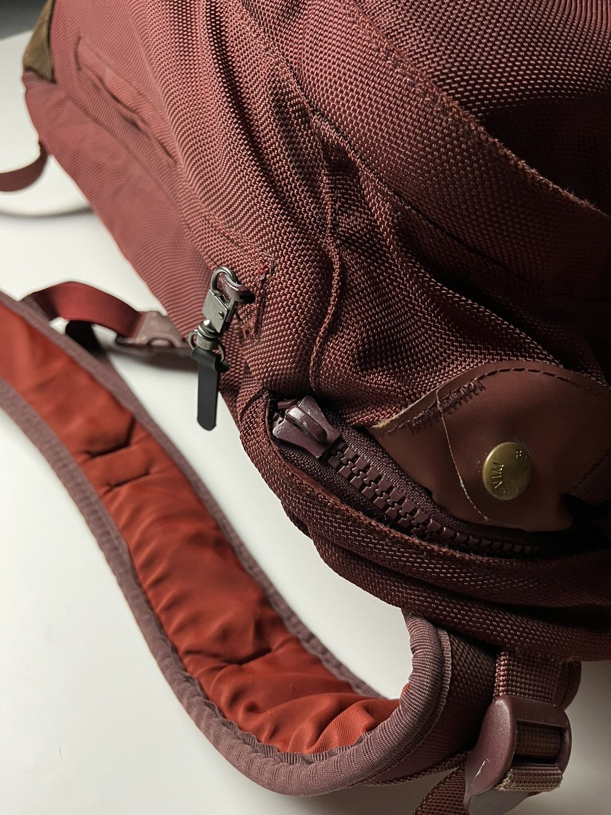 Visvim Visvim SS15 Ballistic Cordura 20L Backpack Burgundy w/ Suede Size ONE SIZE - 17 Thumbnail