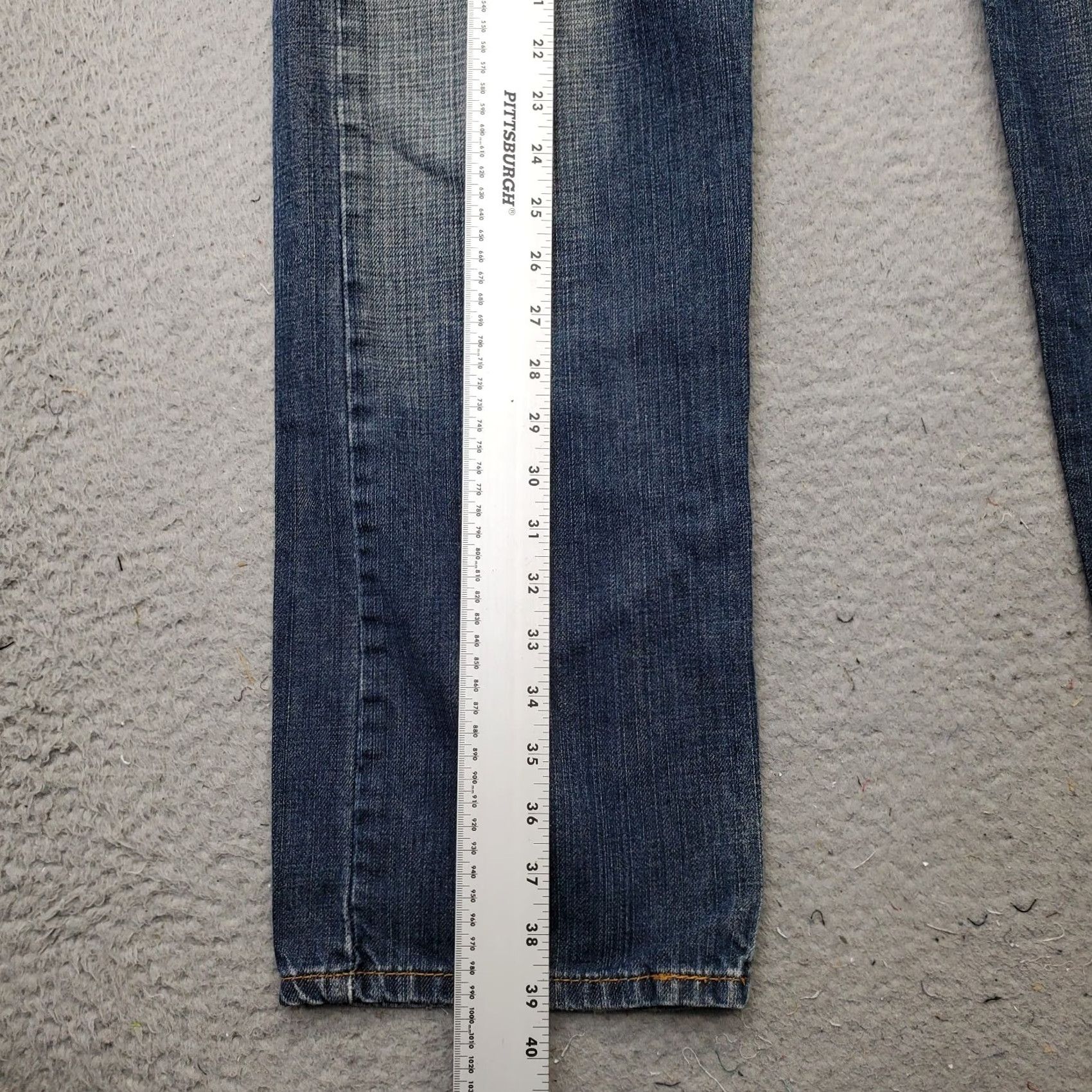 Levi's Levi's 505 Straight Leg Jeans Mens 36x30 Blue Denim Whiskered Double-Stitch Jeans Size US 36 / EU 52 - 3 Thumbnail