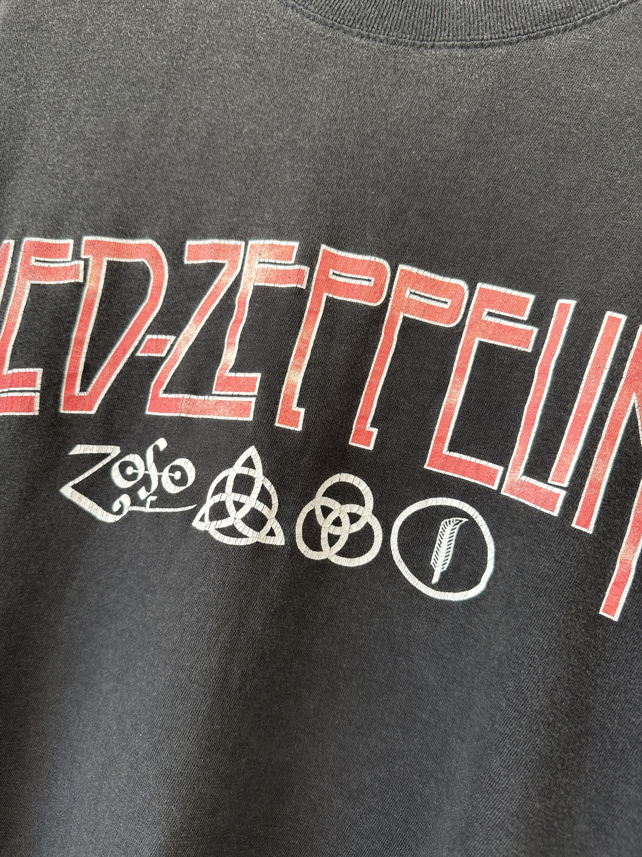 Band Tees × Vintage Vintage Led Zeppelin Zoso tour 00s tee Size US L / EU 52-54 / 3 - 4 Thumbnail