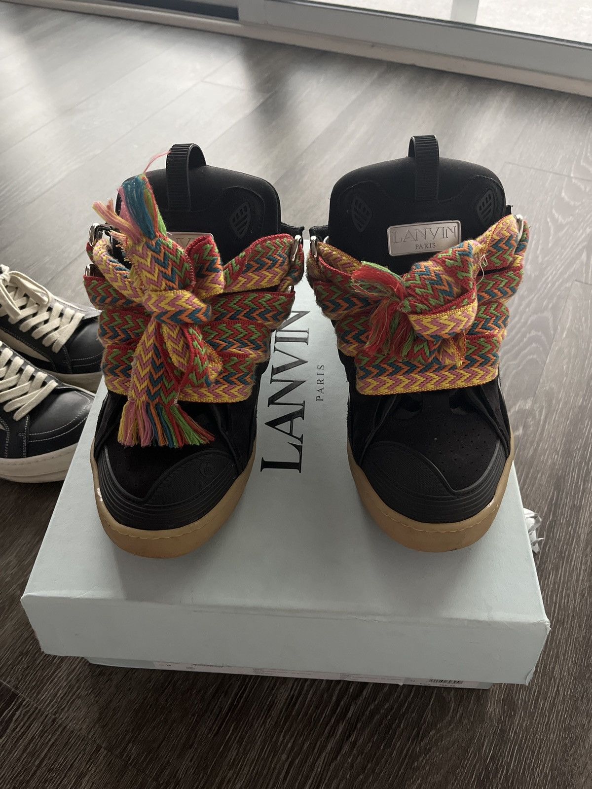 image of Lanvin Curb Sneaker in Black, Men's (Size 8.5)