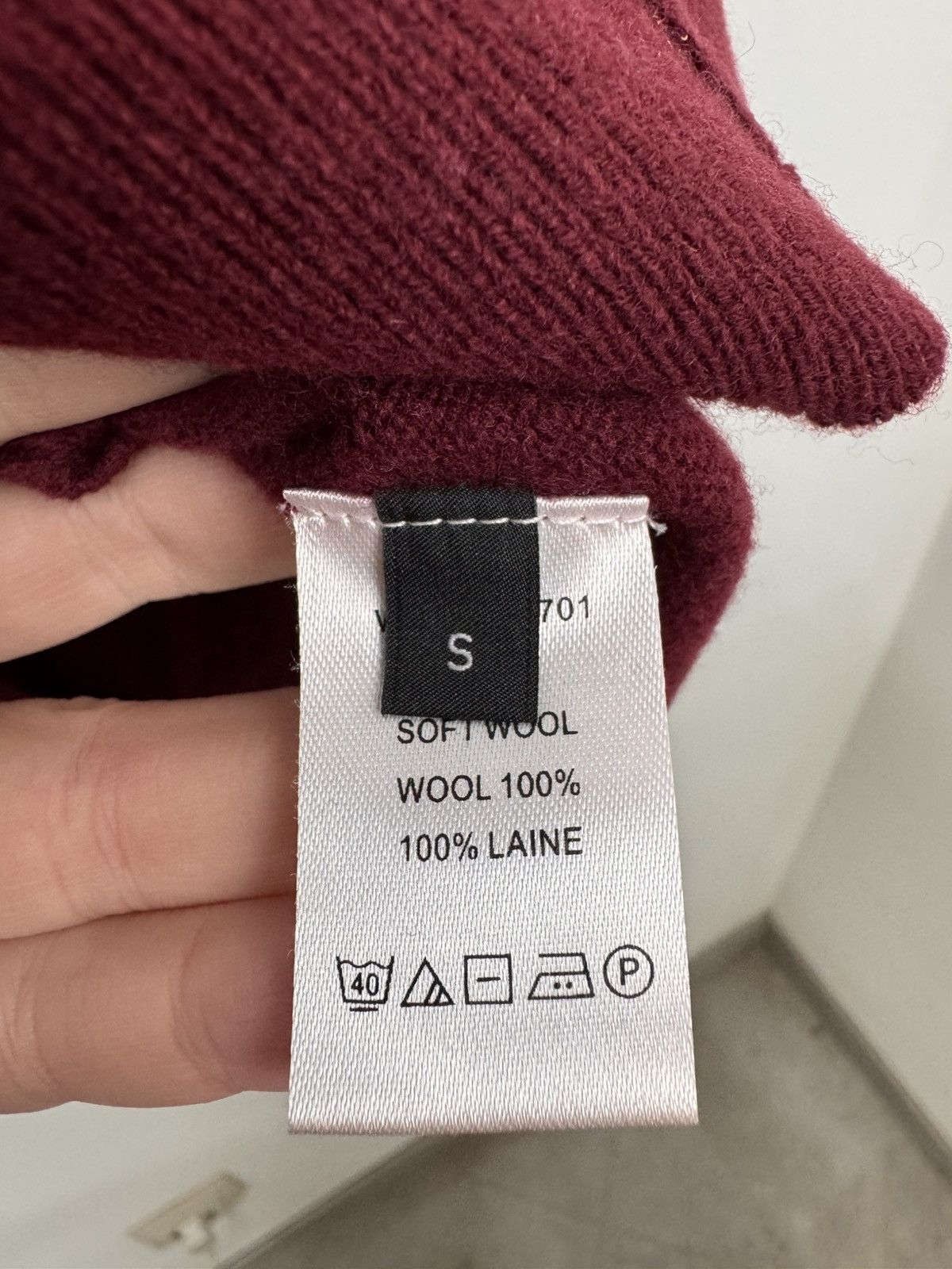 Joseph Joseph Women Wool V Neck Sweater Burgundy Size S Size US S / EU 44-46 / 1 - 6 Thumbnail