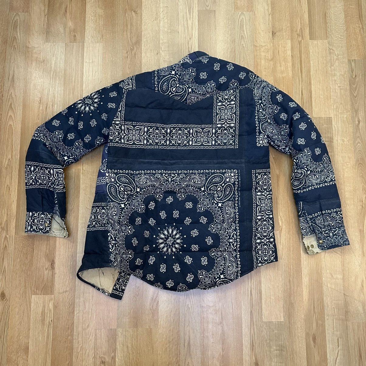 Visvim Navy Kerchief Down Jacket
