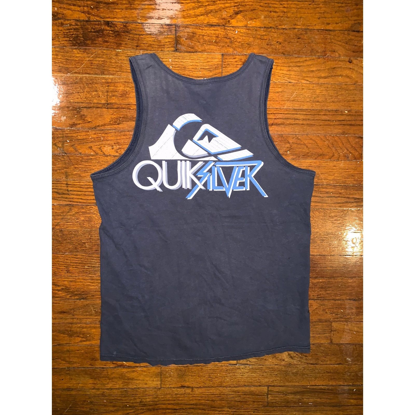 Quiksilver × Vintage VTG Quiksilver Tank Top Y2K Navy Graphic Logo Surf Skate M Size US M / EU 48-50 / 2 - 2 Thumbnail