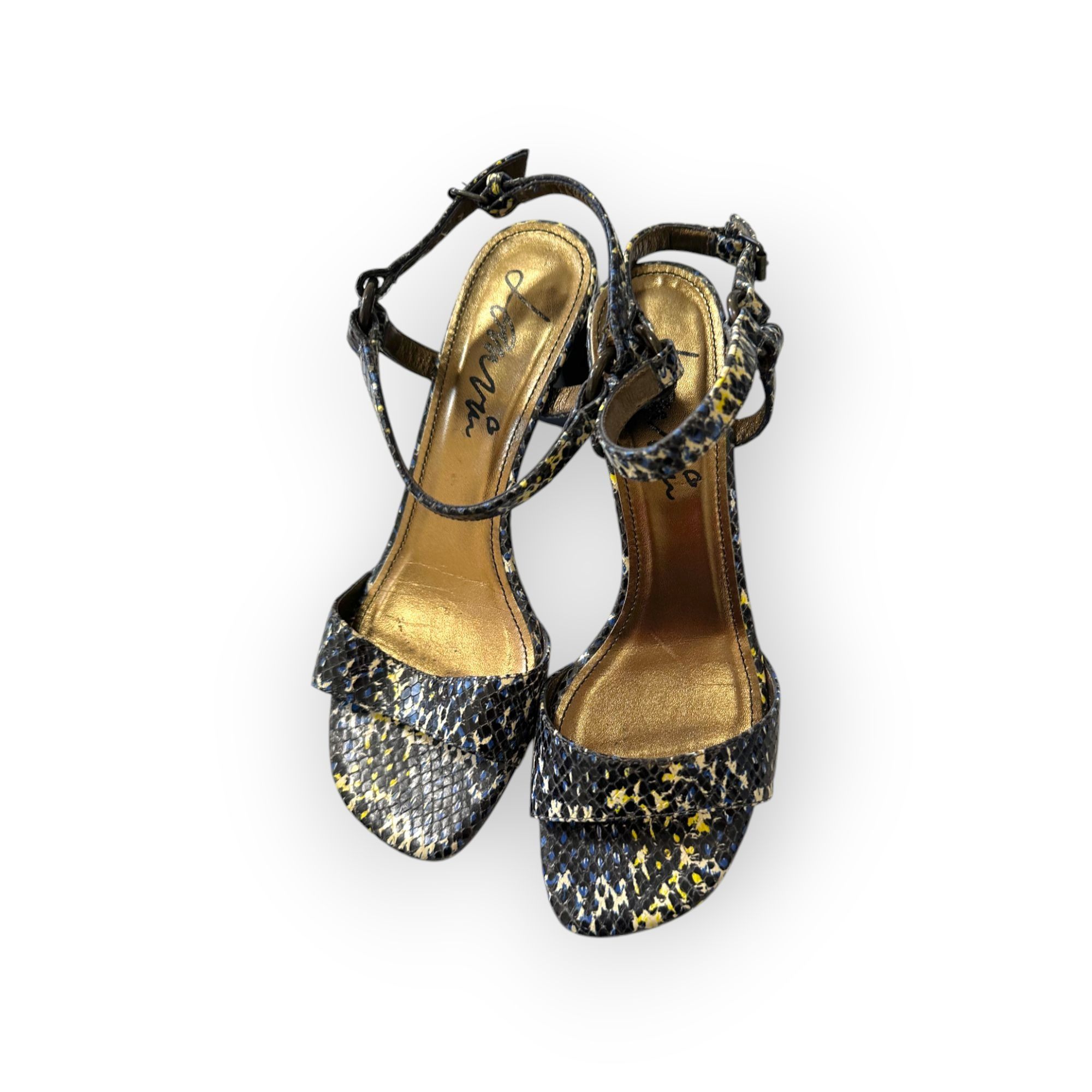 Lanvin Lanvin Paris Italian Snakeskin Block Heel Sandals in Box, S Size US 9 / IT 39 - 2 Thumbnail