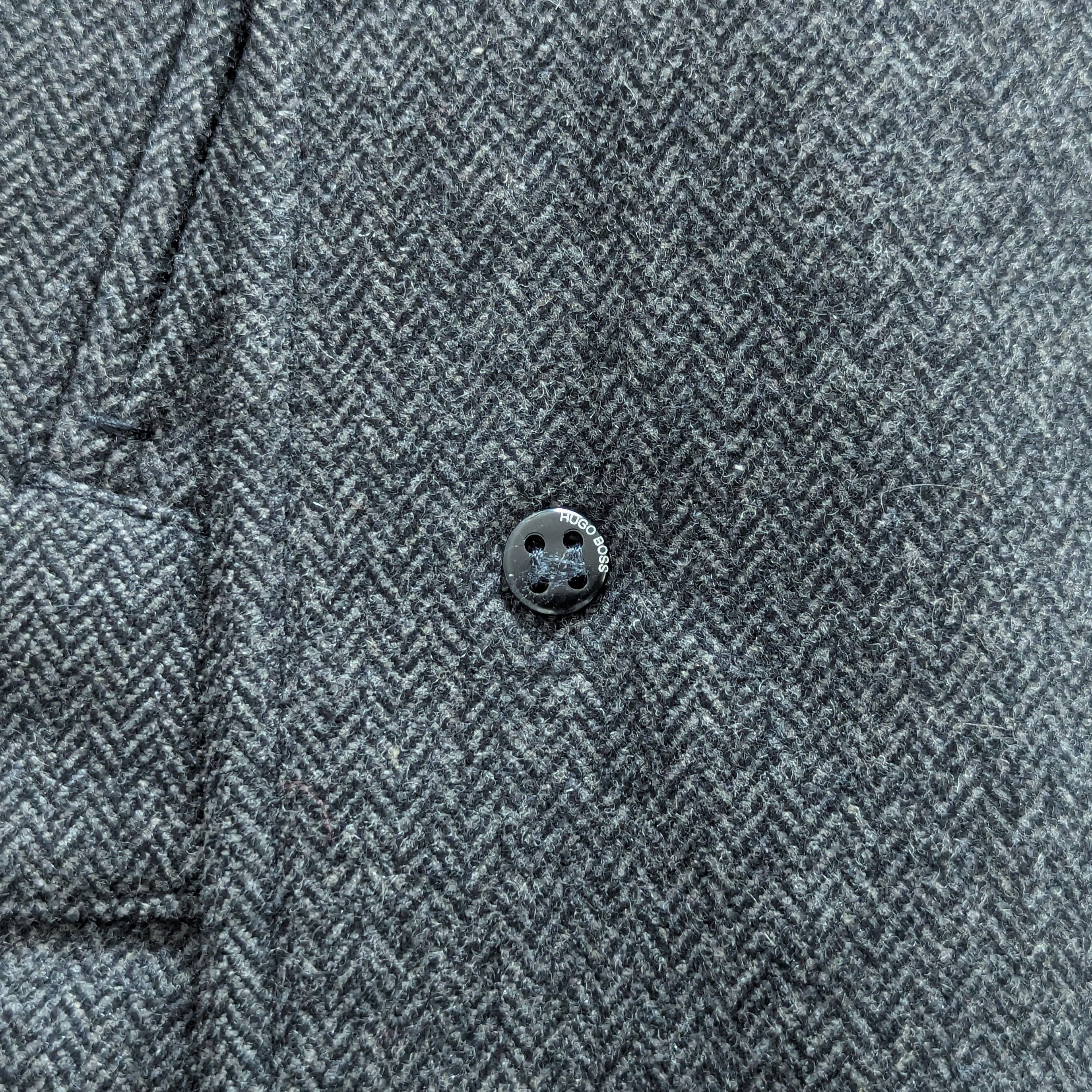 Hugo Boss HUGO BOSS Wool Men's Coat Size L (52) Luxury Brand Dark Gray Size US L / EU 52-54 / 3 - 9 Thumbnail