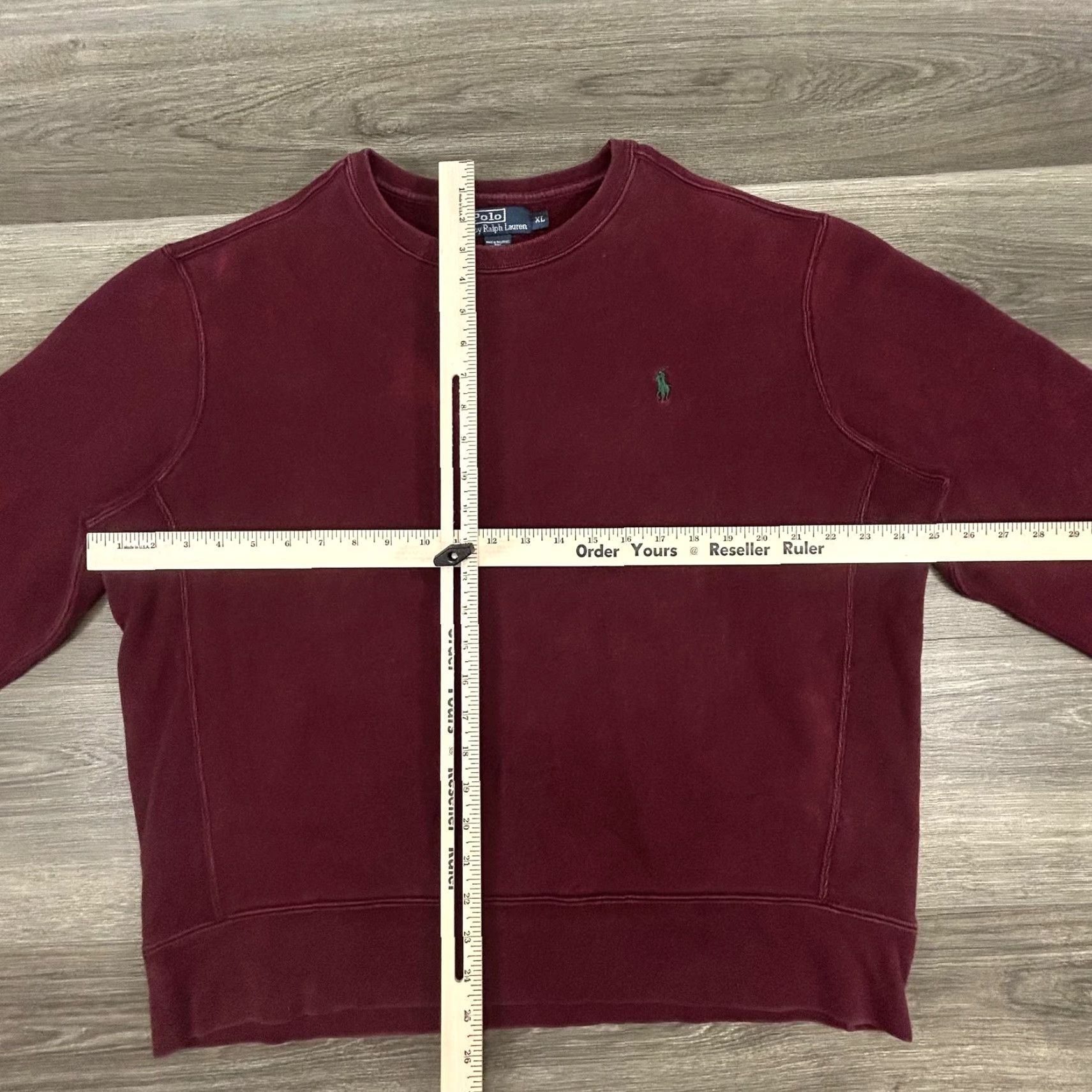Polo Ralph Lauren VINTAGE Polo Ralph Lauren Sweatshirt Men XL Red Burgundy Heavyweight Logo Pony Size US XL / EU 56 / 4 - 5 Thumbnail