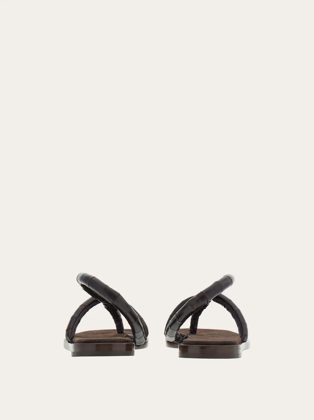 Salvatore Ferragamo o1s1rm0924 Flat Sandals in Black/Brown Size US 8.5 / IT 38.5 - 6 Thumbnail