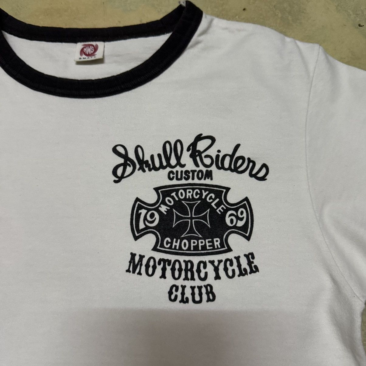 Japanese Brand Skull Rider Motorcycle Chopper Big Logo Long Sleeve T Shirt Size US S / EU 44-46 / 1 - 4 Thumbnail
