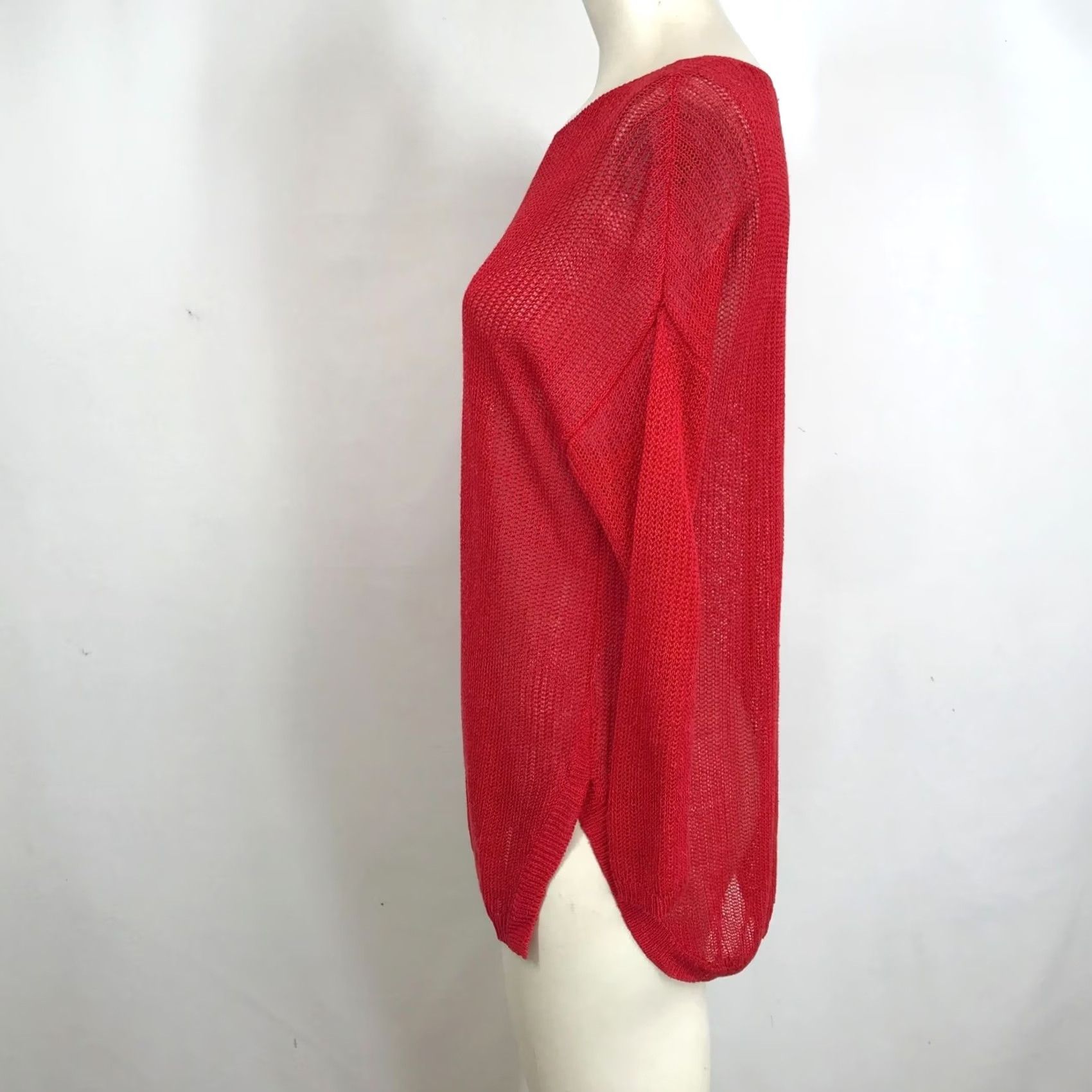 J. Jill J. Jill WOMEN'S S Small RED Long Sleeve Round Neck Pull-Over Knit Sweater Size S / US 4 / IT 40 - 6 Thumbnail