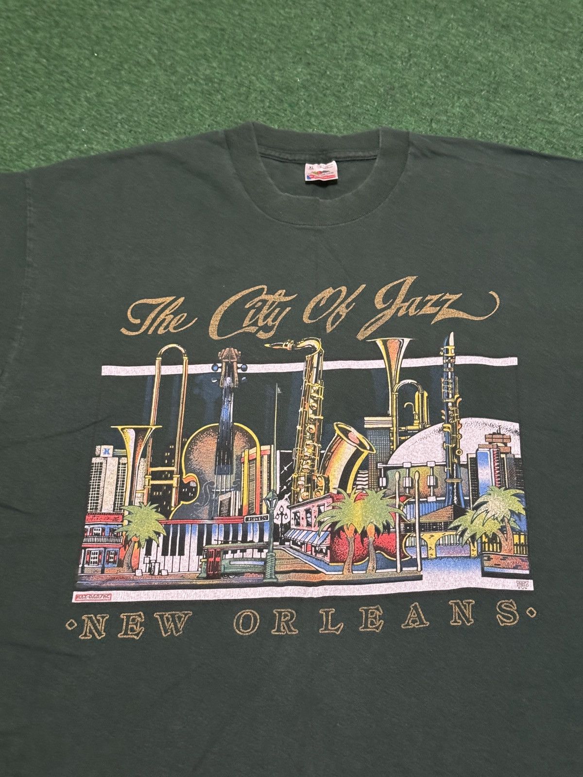 Vintage City Of Jazz New Orleans Vintage 90s XL Music T Shirt Size US XL / EU 56 / 4 - 2 Thumbnail
