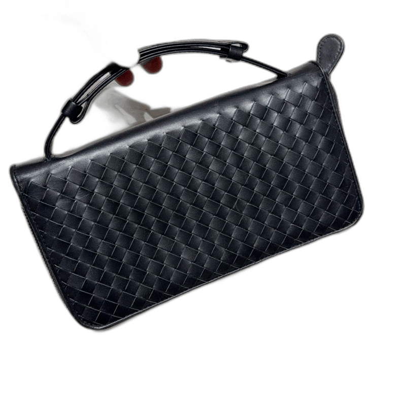 bv black woven handbag-2508