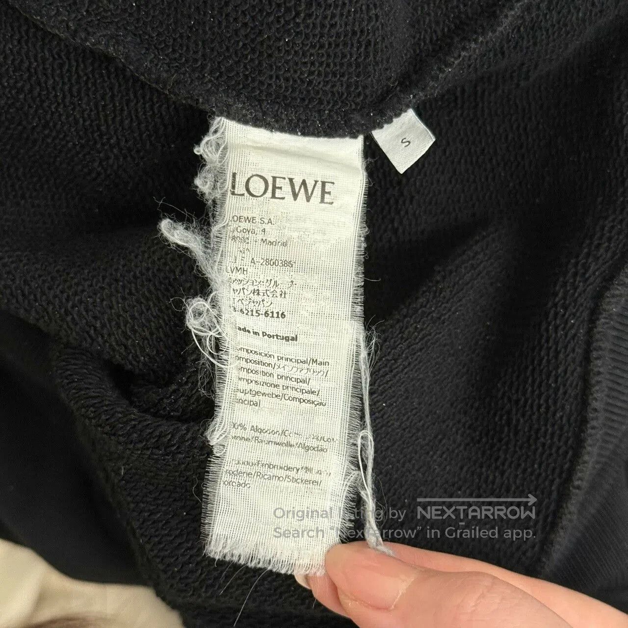 Loewe Loewe Black Embroidered Logo Sweatshirt. Size US S / EU 44-46 / 1 - 4 Thumbnail
