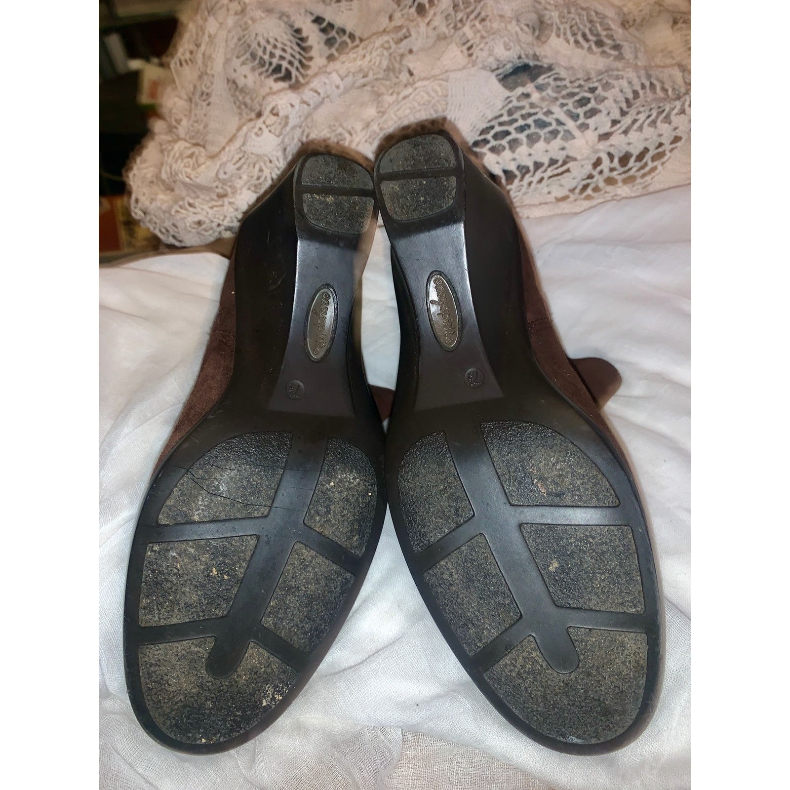 0 EASY SPIRIT BROWN SUEDE WEDGE ANKLE BOOTS BOOTIES 7.5 Size US 7.5 / IT 37.5 - 3 Thumbnail