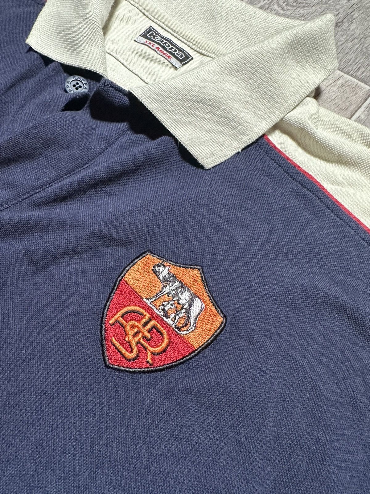 Kappa Vintage AS Roma Kappa Polo Jersey Blokecore Y2K Longsleeve Size US XL / EU 56 / 4 - 5 Thumbnail