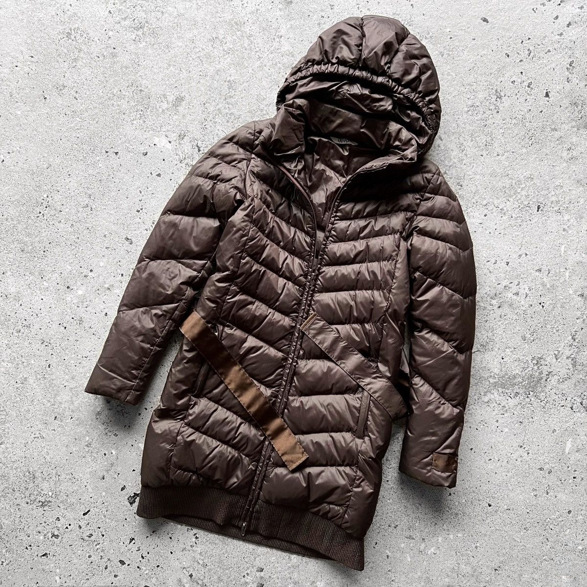 Designer × Liu Jo Liu Jo Women Light Down Full Zip Hooded Puffer Jacket Belted Size S / US 4 / IT 40 - 1 Thumbnail