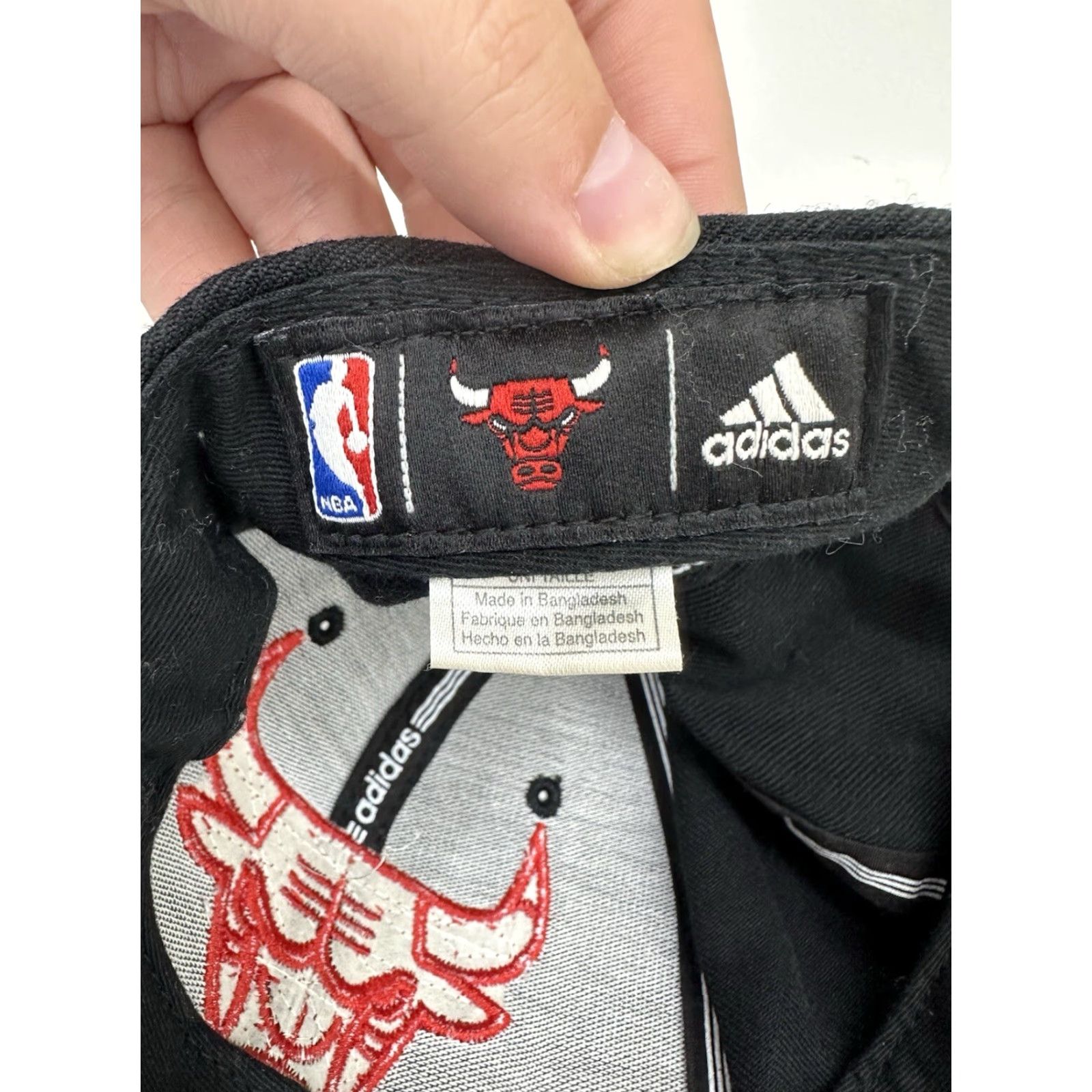 Adidas Adidas NBA Chicago Bulls Hat Black Embroidered Logo Aztec Brim Adjustable Baseball Cap Men One Size Adjustable Black Aztec 90s Sports Cap Size ONE SIZE - 5 Thumbnail