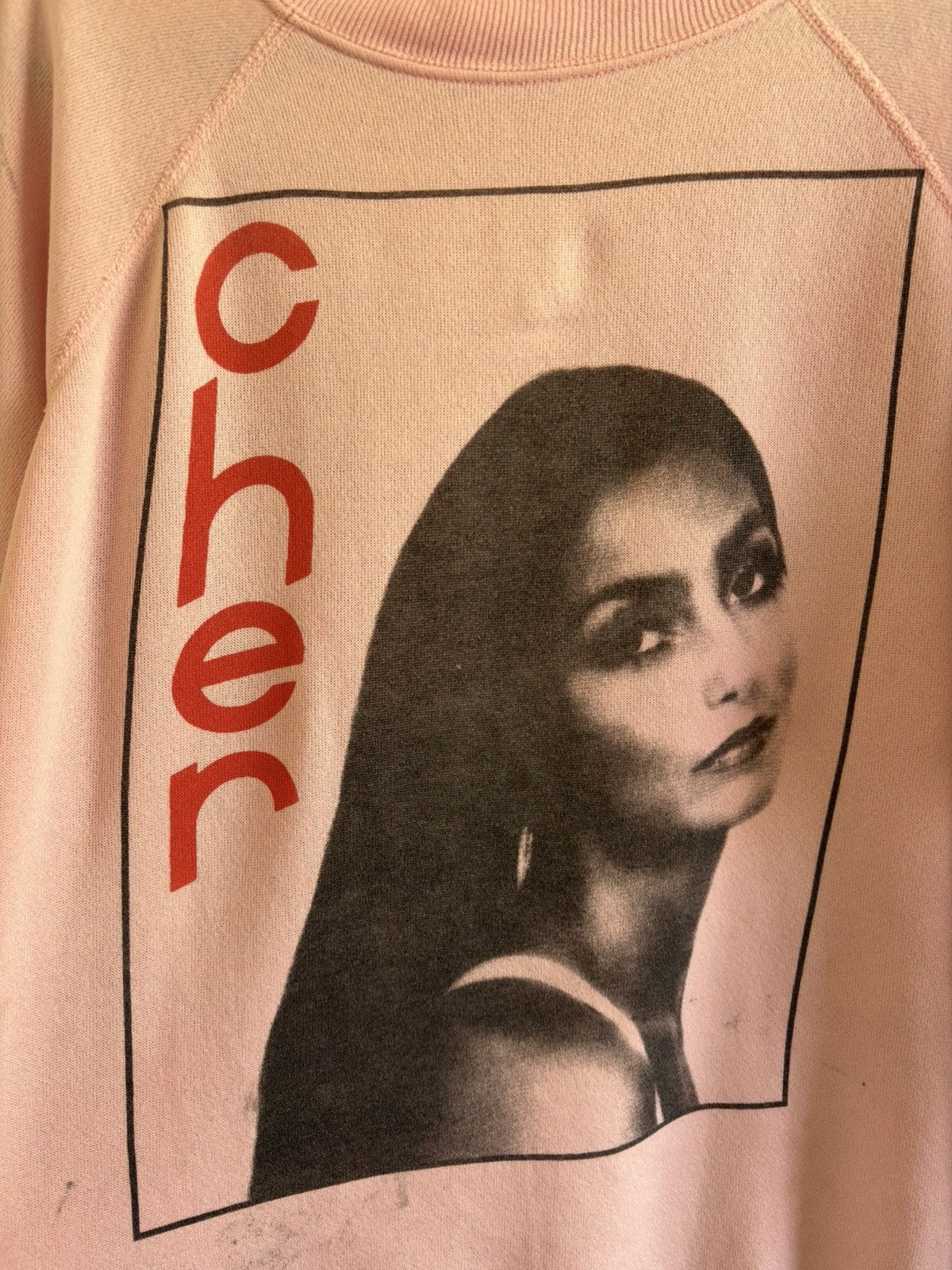 Vintage True Vintage 70s/80s Cher Raglan Fleece Crewneck Large Size US L / EU 52-54 / 3 - 5 Thumbnail
