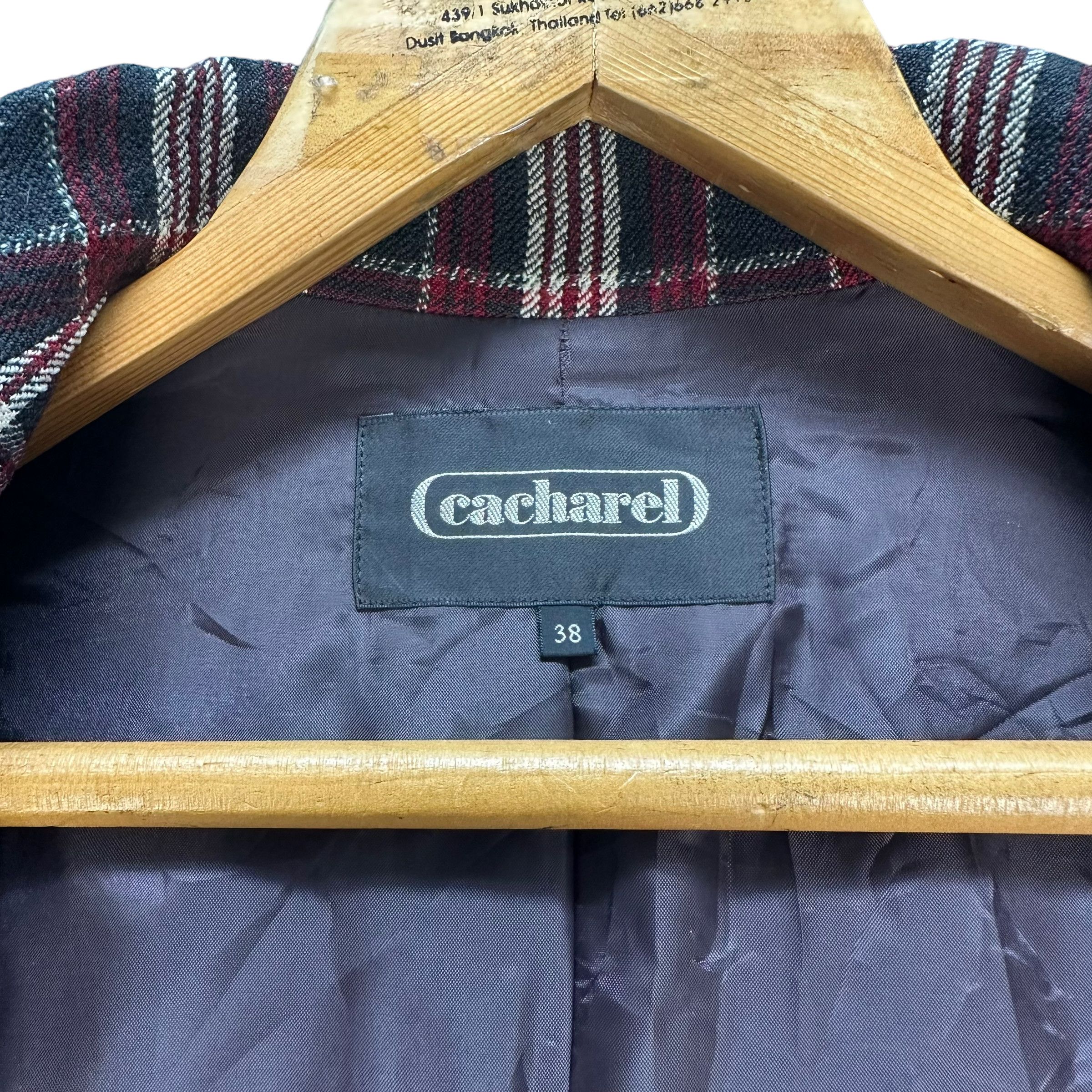 Cacharel CACHAREL TARTAN ASYMMETRICAL JACKET #7837-181 Size S / US 4 / IT 40 - 8 Thumbnail