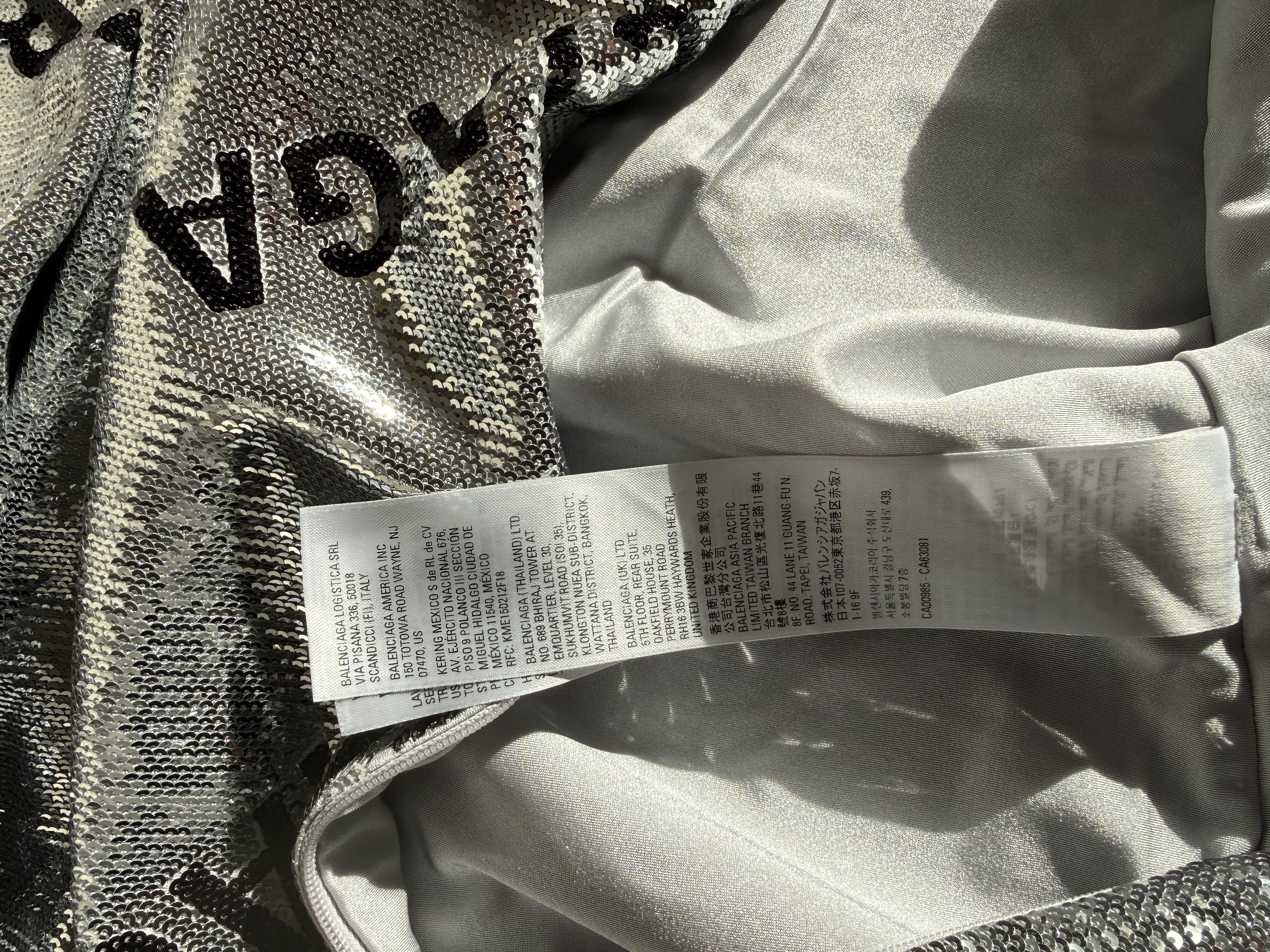 Balenciaga Balenciaga Logo Sequin Dress Size S / US 4 / IT 40 - 9 Thumbnail